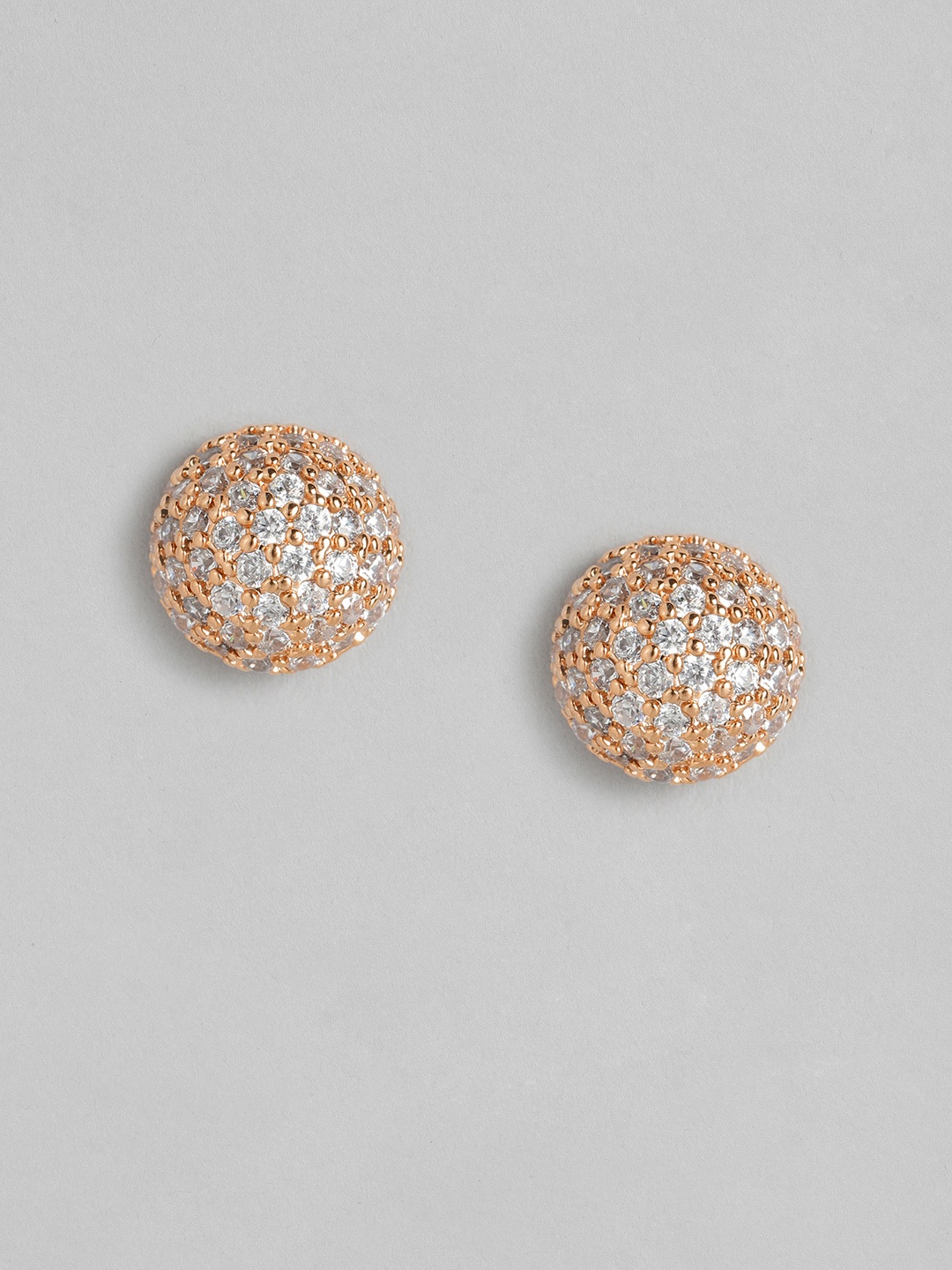 

Peora Rose Gold-Plated Circular Studs Earrings