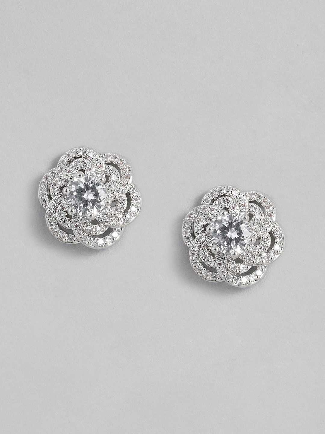 

Peora Silver-Plated Floral Drop Earrings