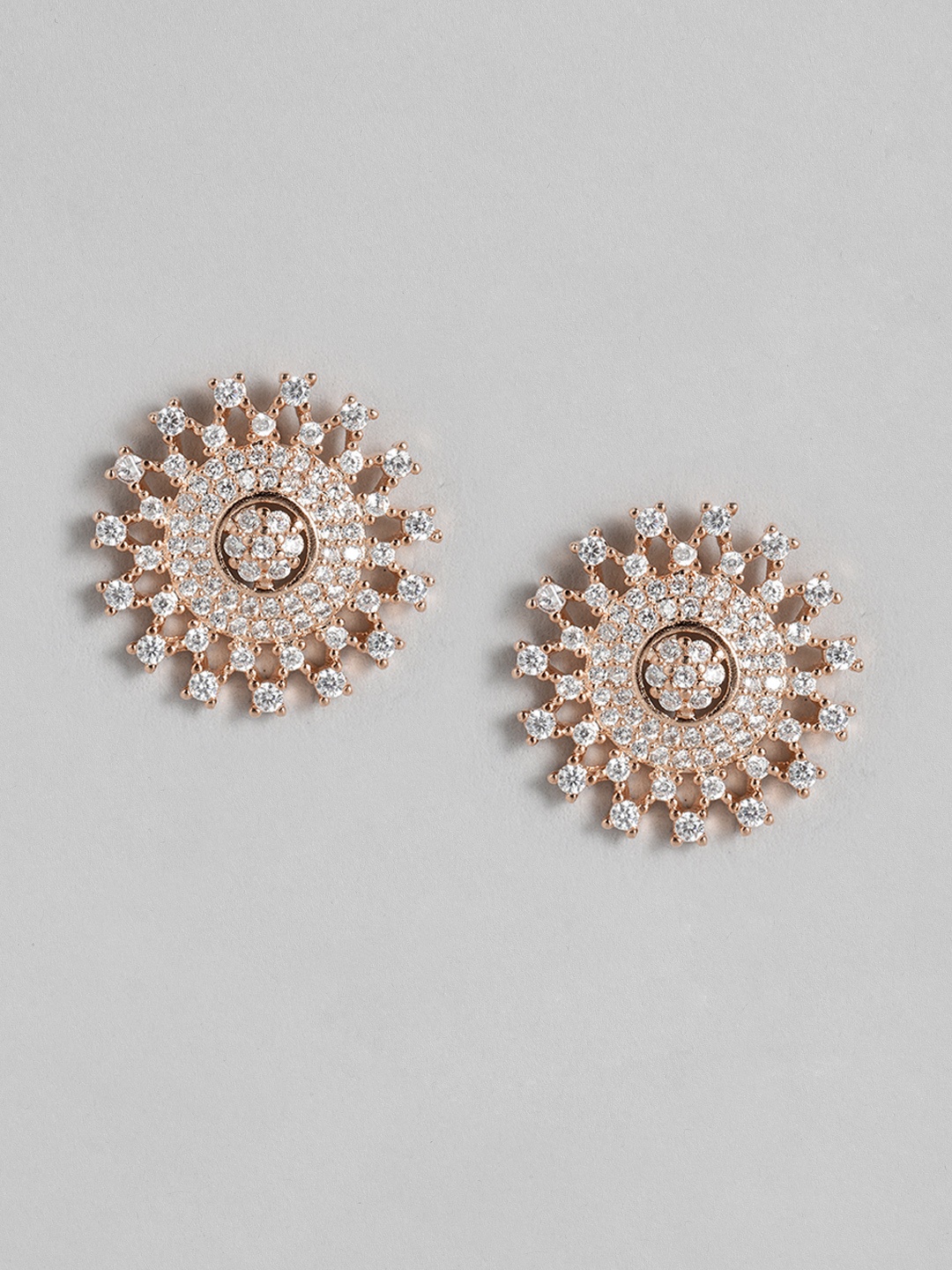 

Peora Rose Gold-Plated Floral Studs Earrings