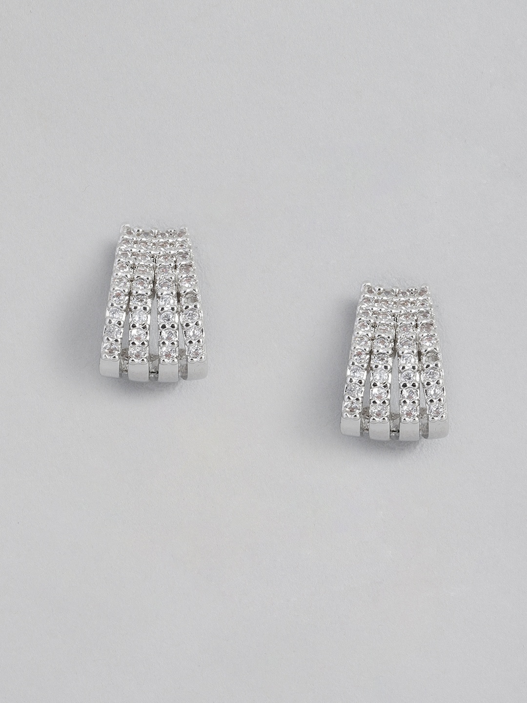 

Peora Silver-Plated Contemporary Studs Earrings