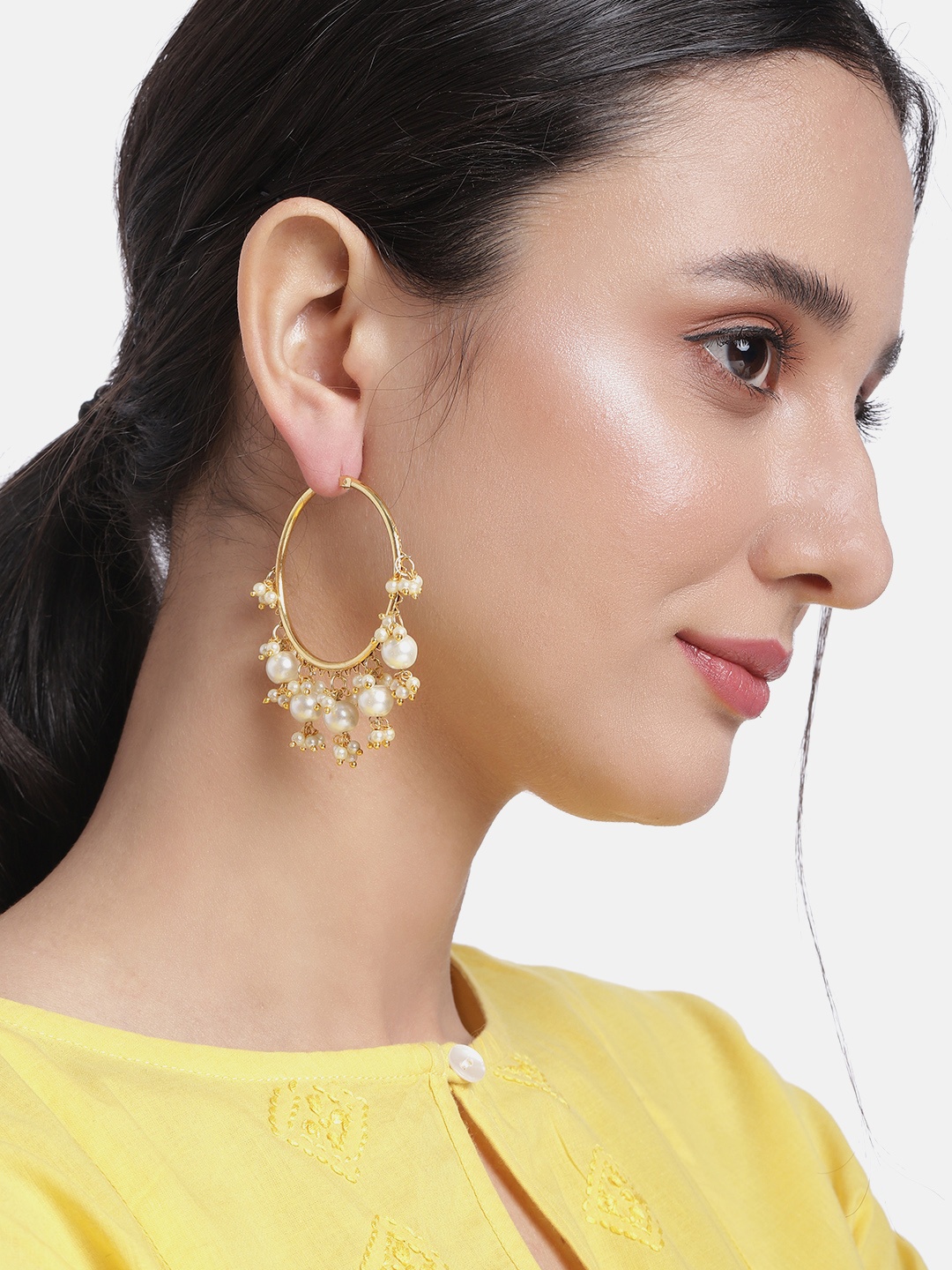 

Peora Gold-Plated Circular Hoop Earrings