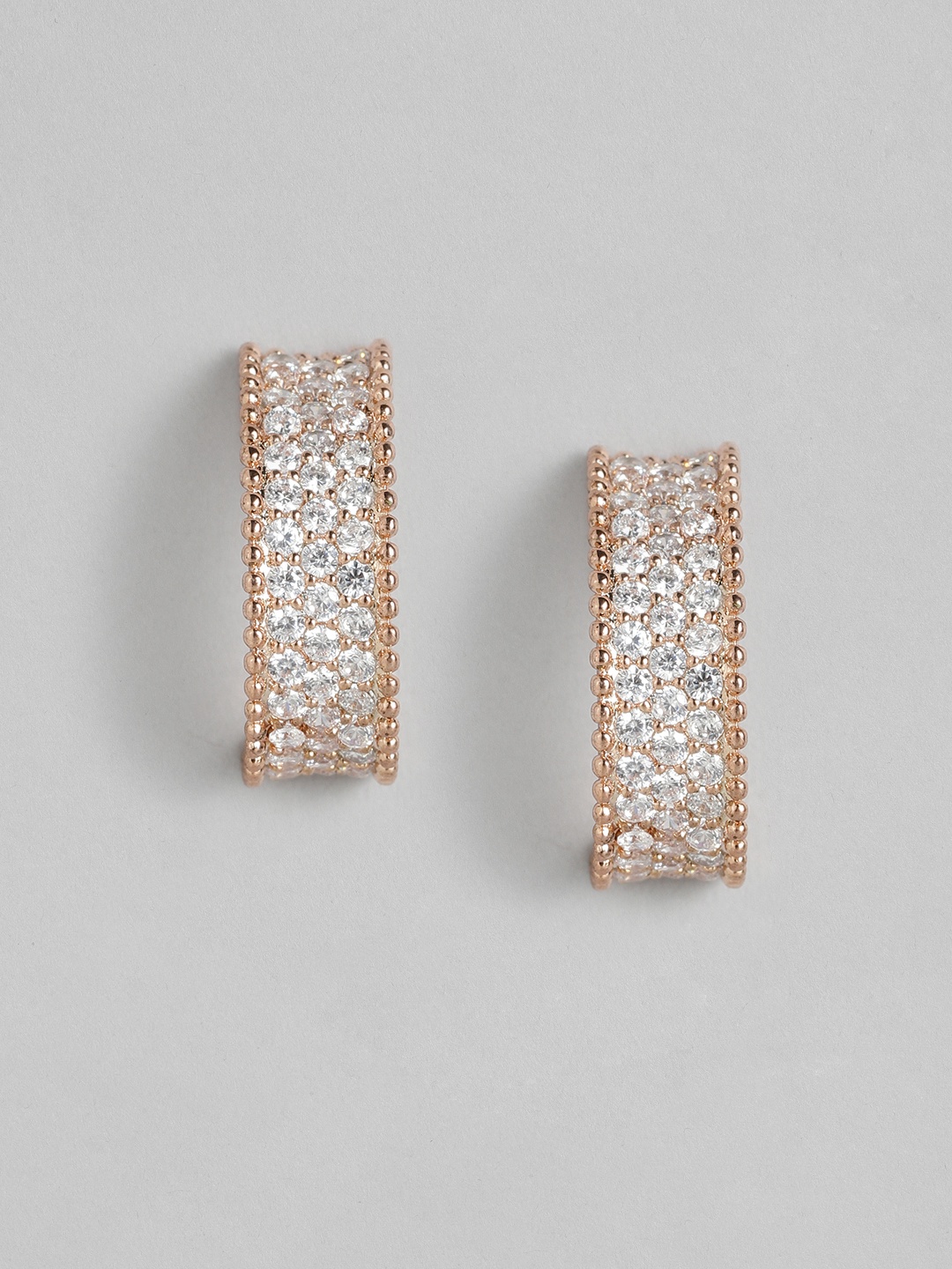 

Peora Rose Gold-Plated Geometric Half Hoop Earrings