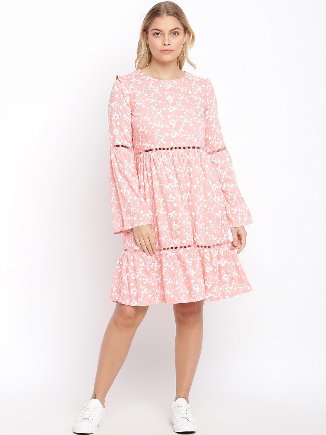 

abof Pink Floral A-Line Dress