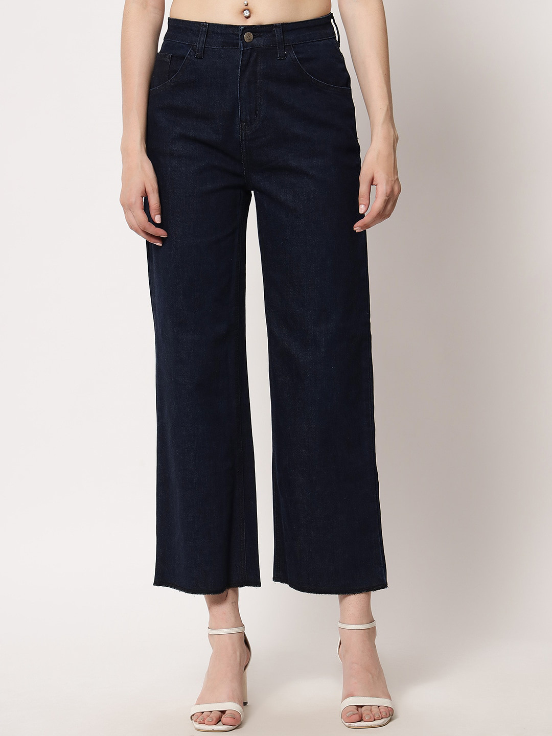 

Kotty Women Navy Blue Jean Straight Fit Stretchable Jeans