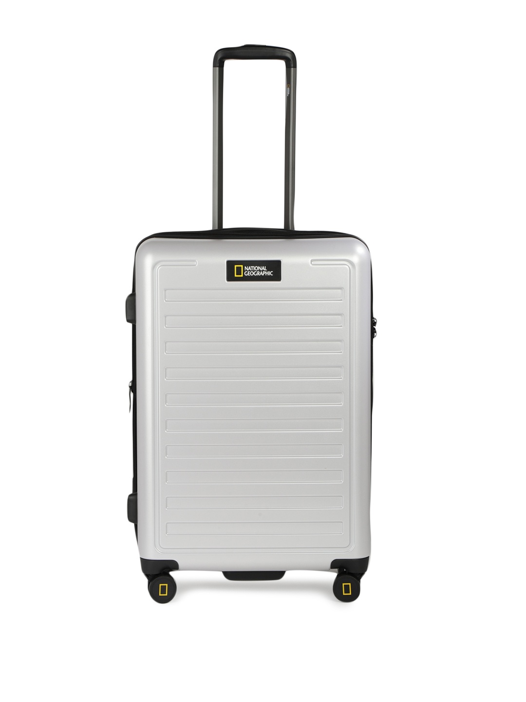 

National Geographic Silver-Toned 4 Wheels Medium Check-In Luggage