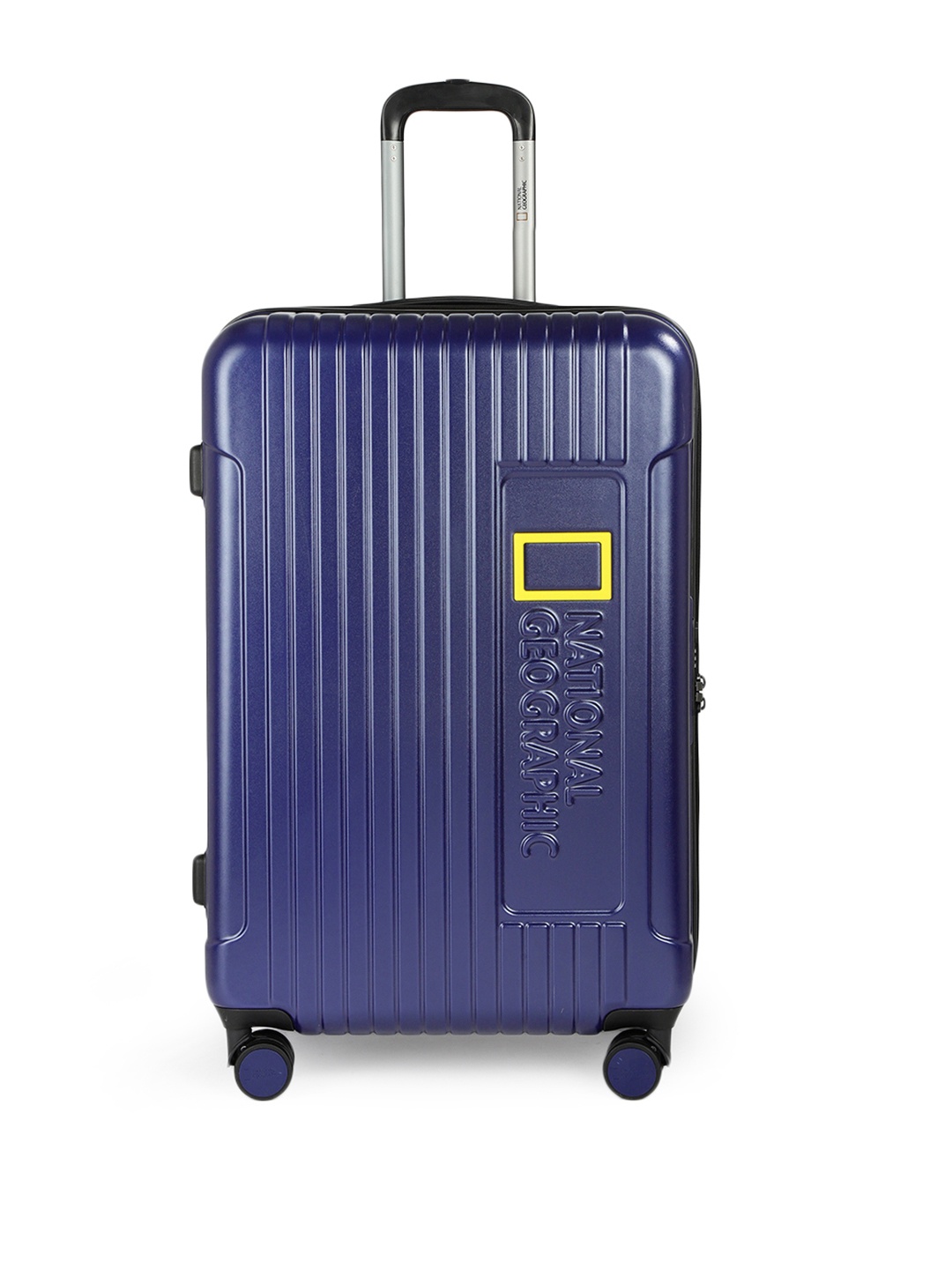 

National Geographic Canyon Textured Large Hard Trolley Bag, Navy blue