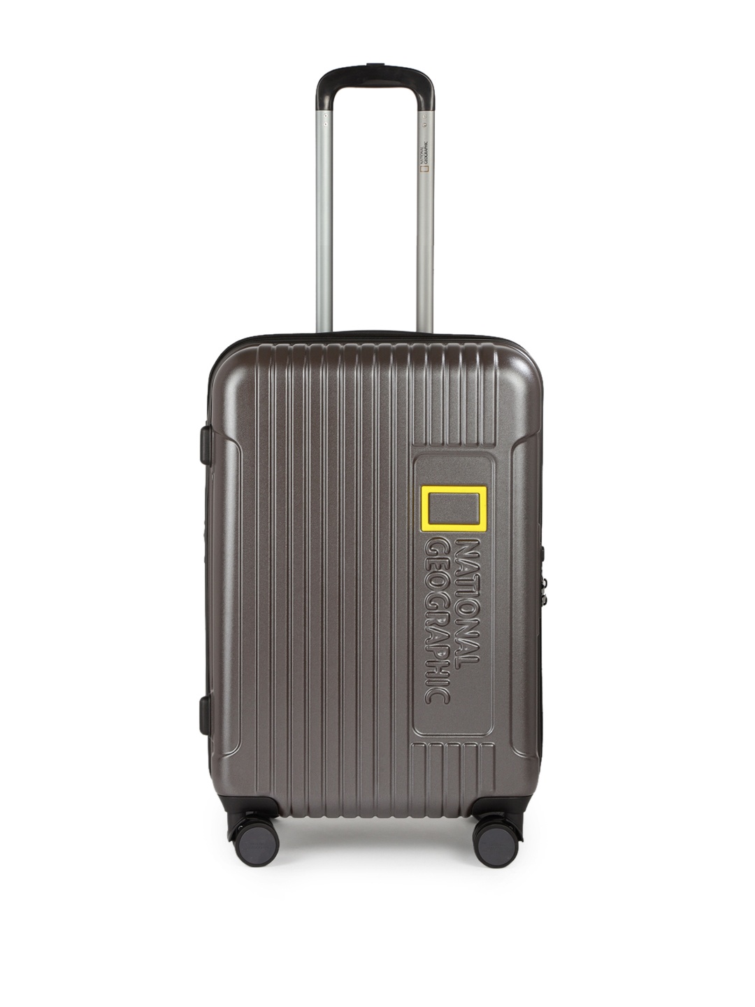 

National Geographic Gunmetal-Toned 4 Wheels Medium Check-In Luggage, Metallic