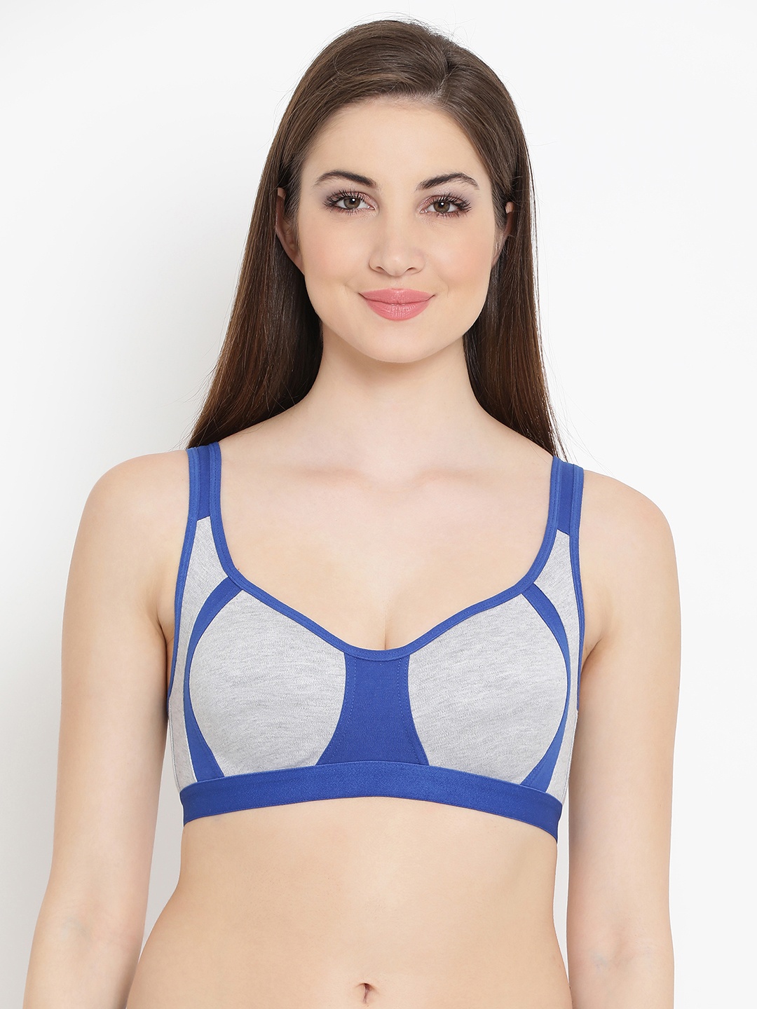 Clovia Blue Solid Non-Wired Non Padded Everyday Bra