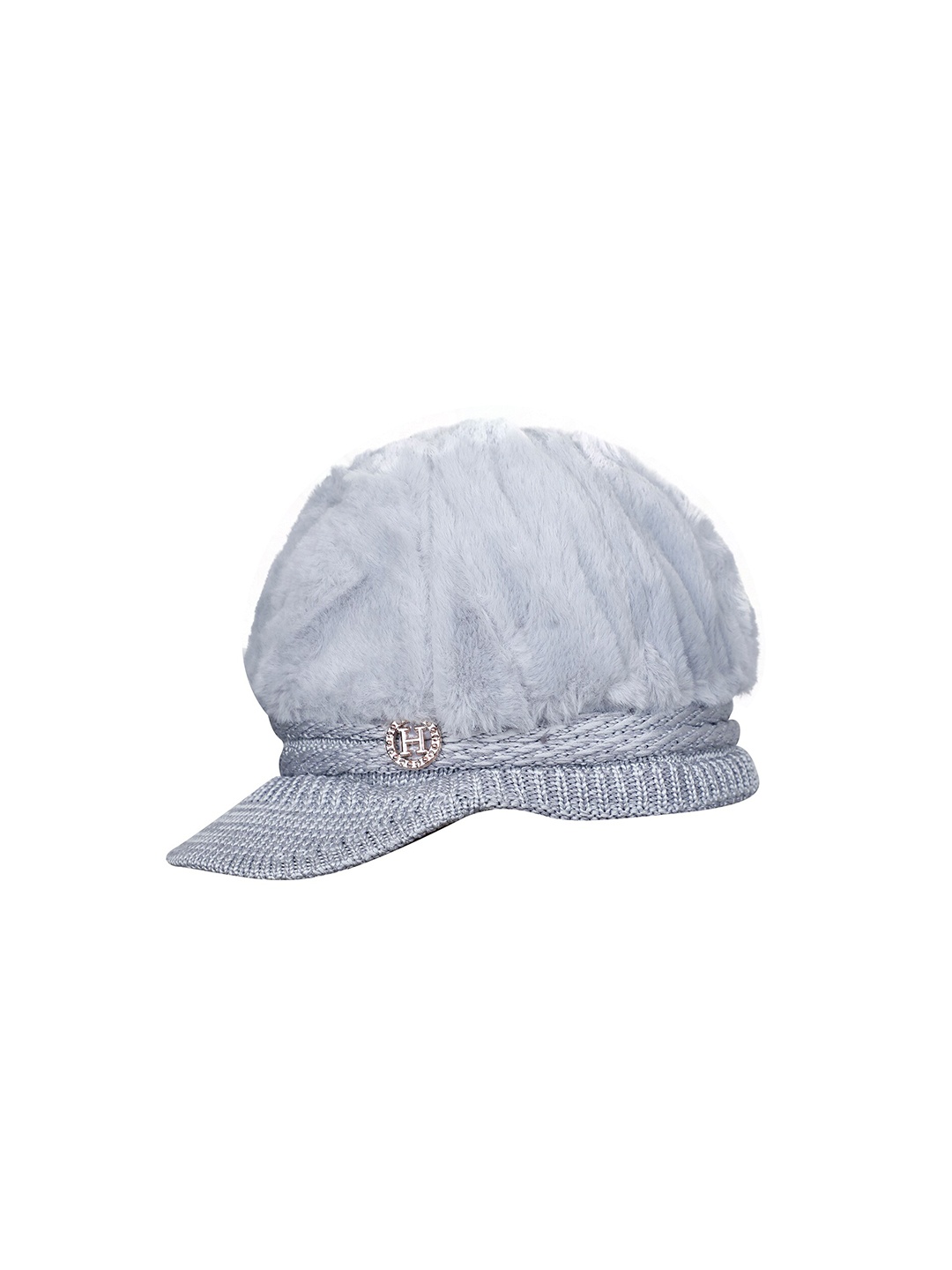 

LOOM LEGACY Women Grey Acrylic Wool Visor Cap