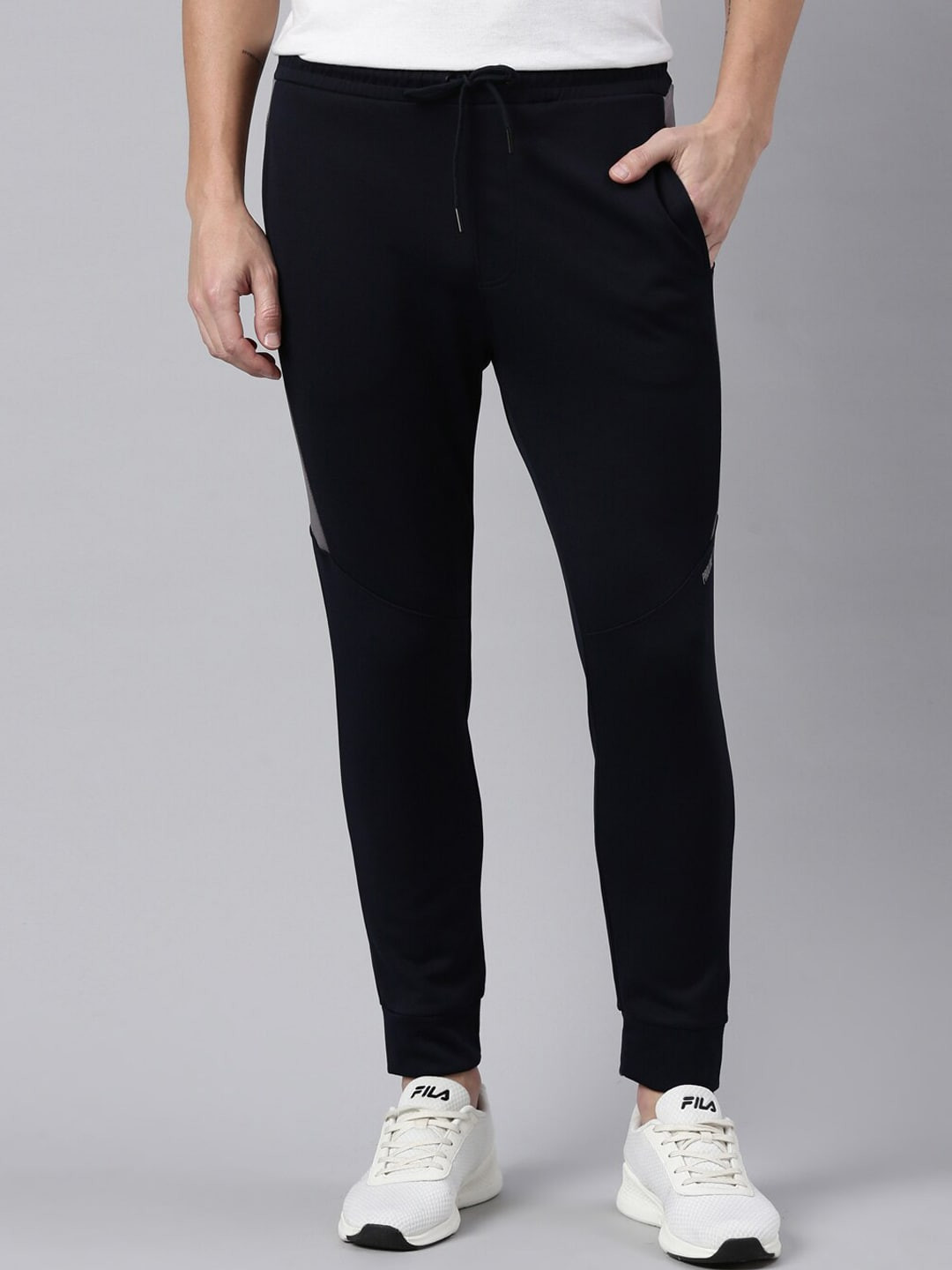

Proline Active Men Navy Blue Solid Cotton Joggers