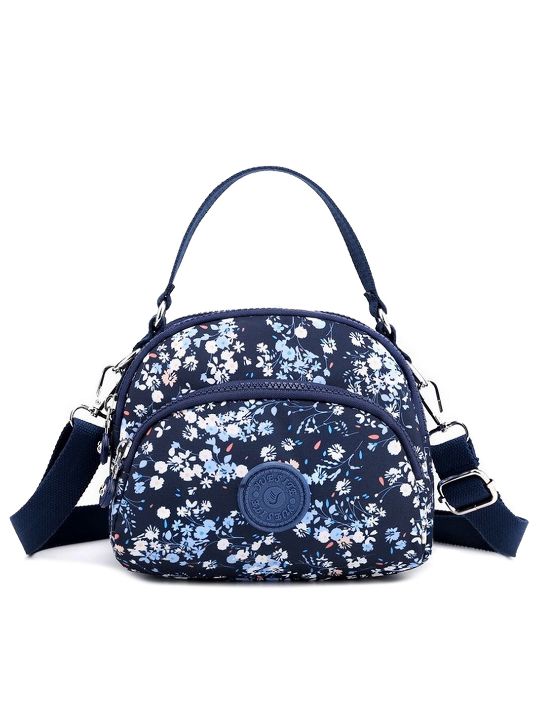 

Diva Dale Women Blue Floral Printed Structured Handheld Bag
