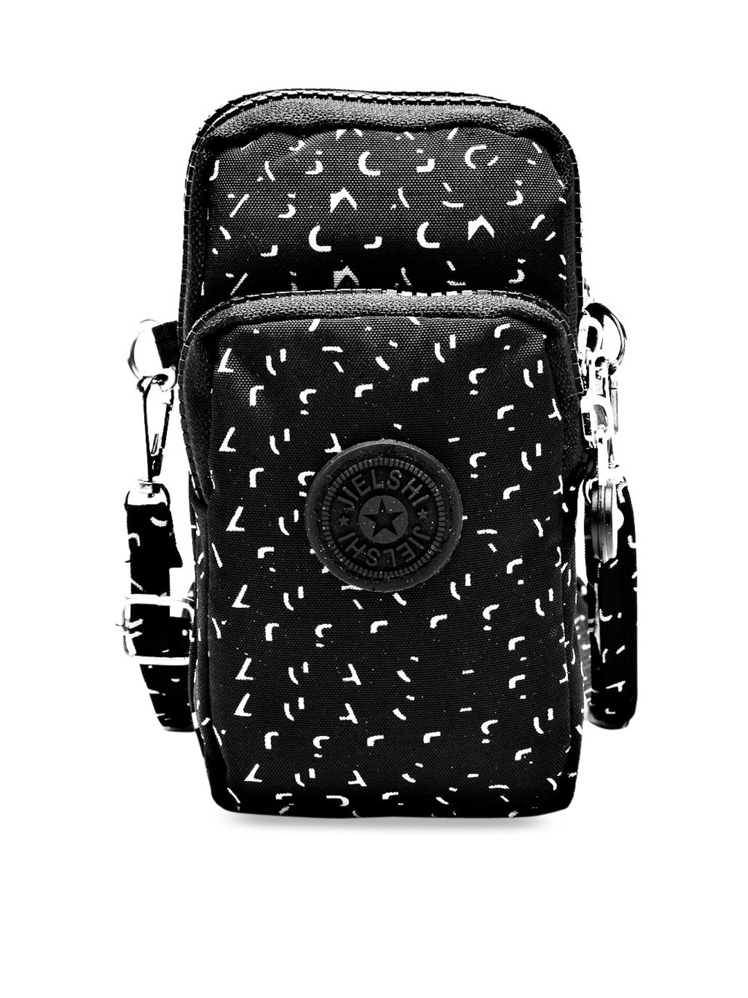 

Diva Dale Women Black Printed Water Resistant Sling Bag
