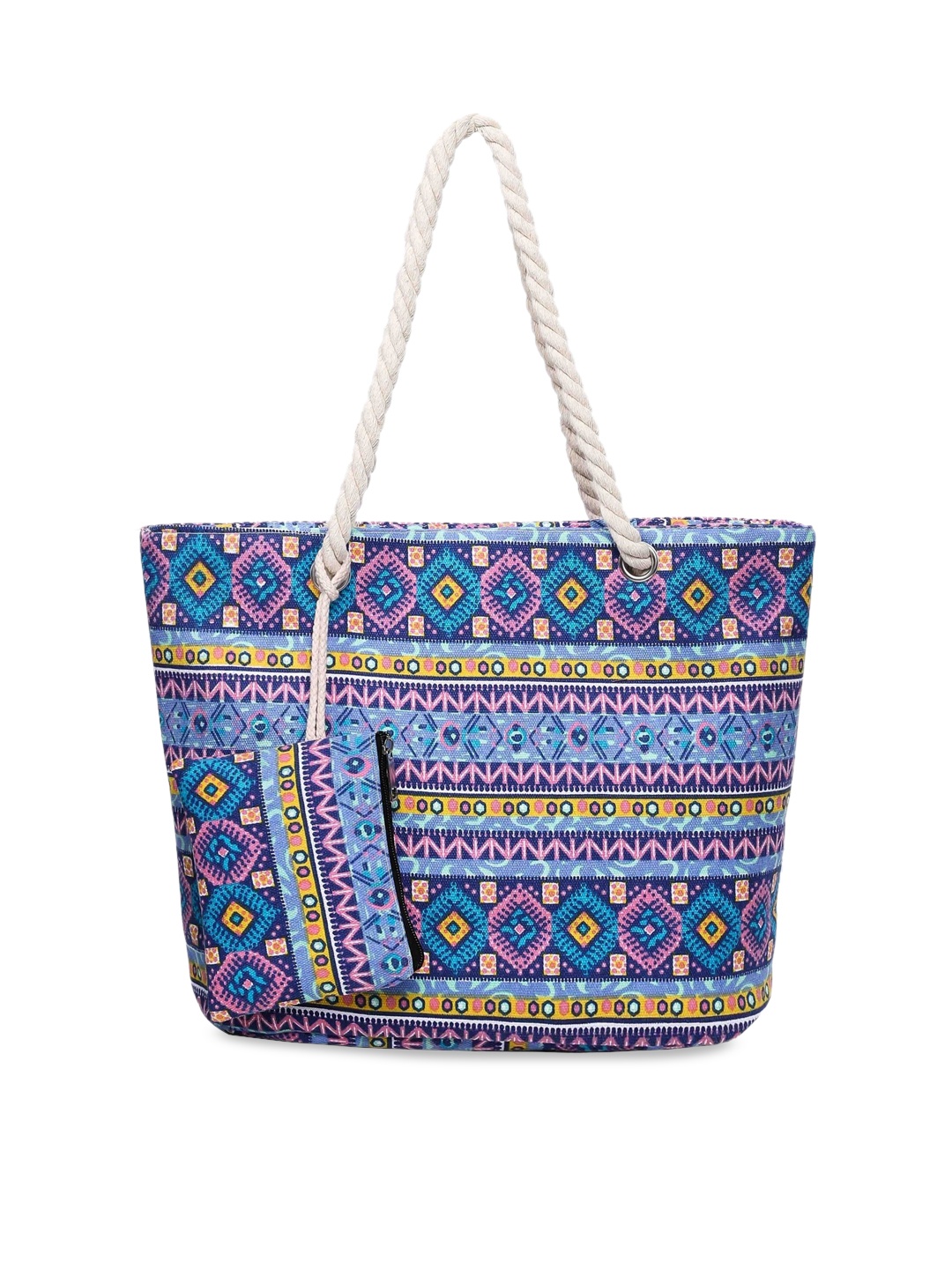 

Diva Dale Women Blue Geometric Printed Structured Water Resistant Tote Bag