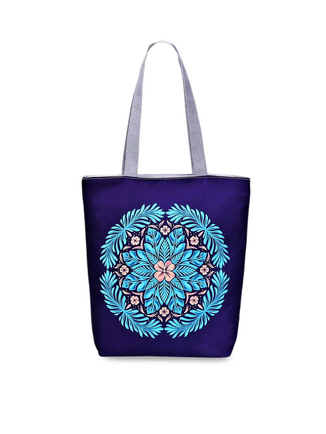 

Diva Dale Navy Blue Abstract Printed Printed Canvas Tote Bag