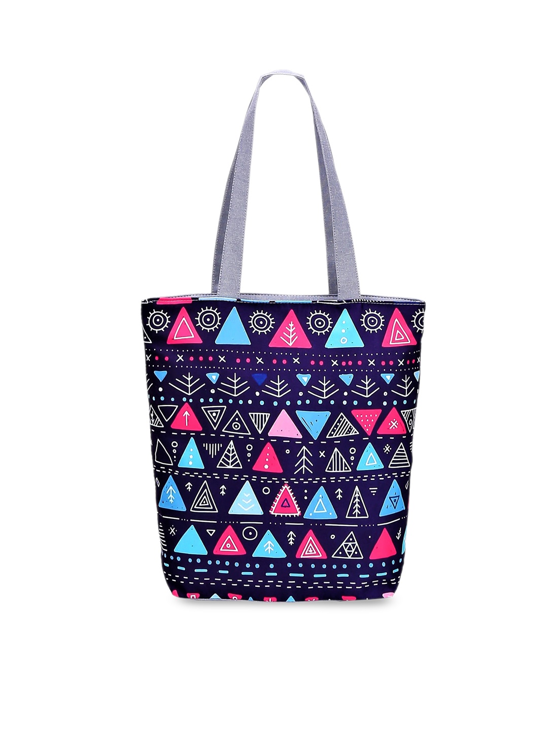 

Diva Dale Navy Blue Geometric Printed Shopper Tote Bag
