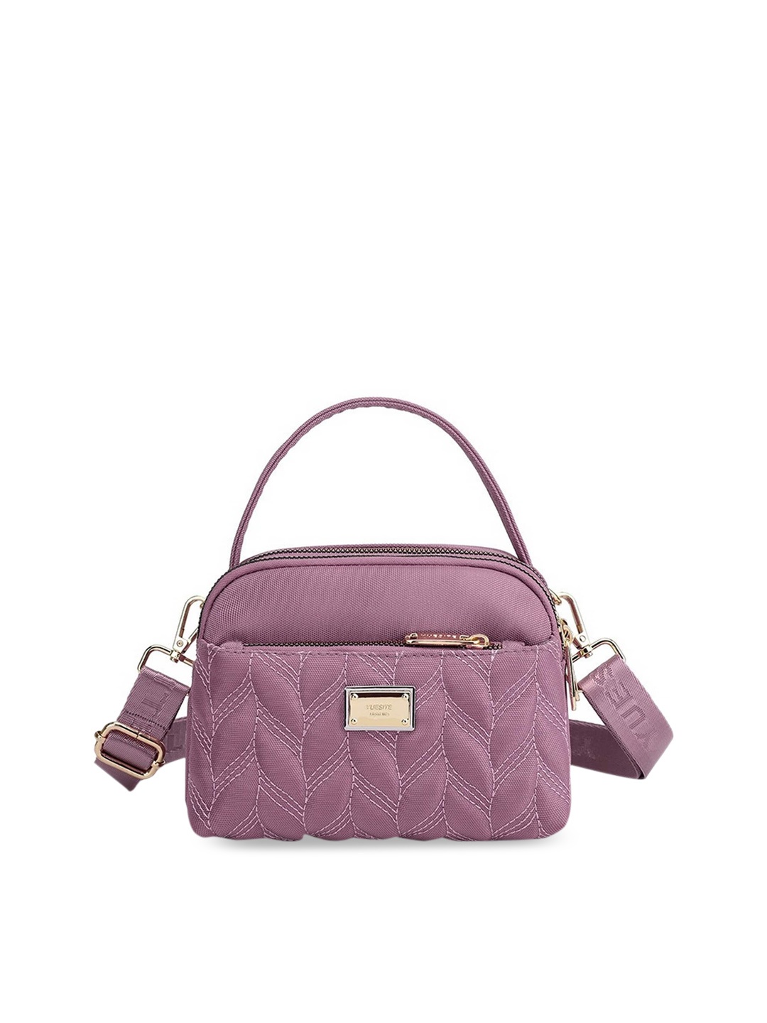 

Diva Dale Women Lavender Textured Structured Synthetic Handbag