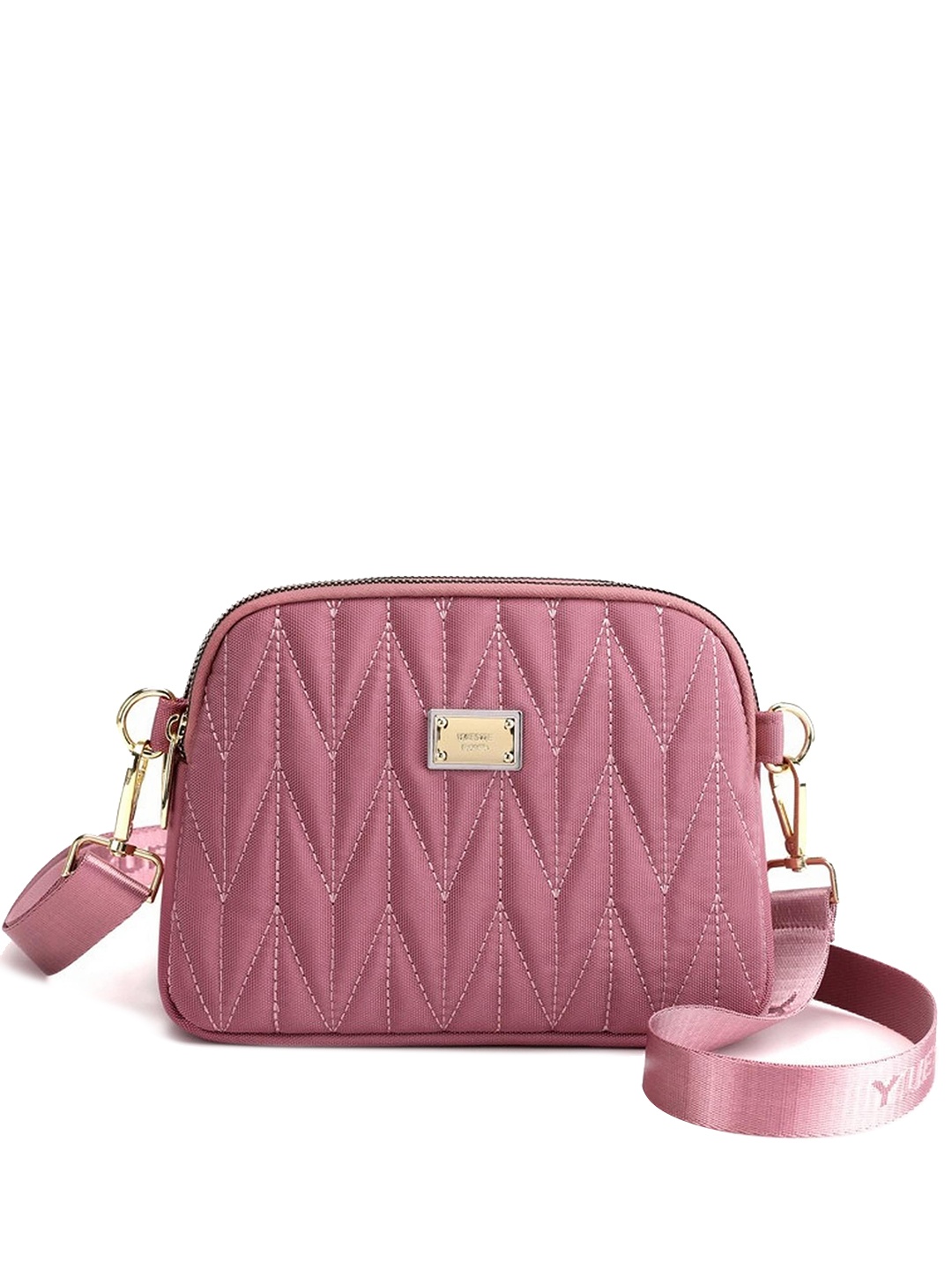 

Diva Dale Women Pink Textured Structured Synthetic Handbag
