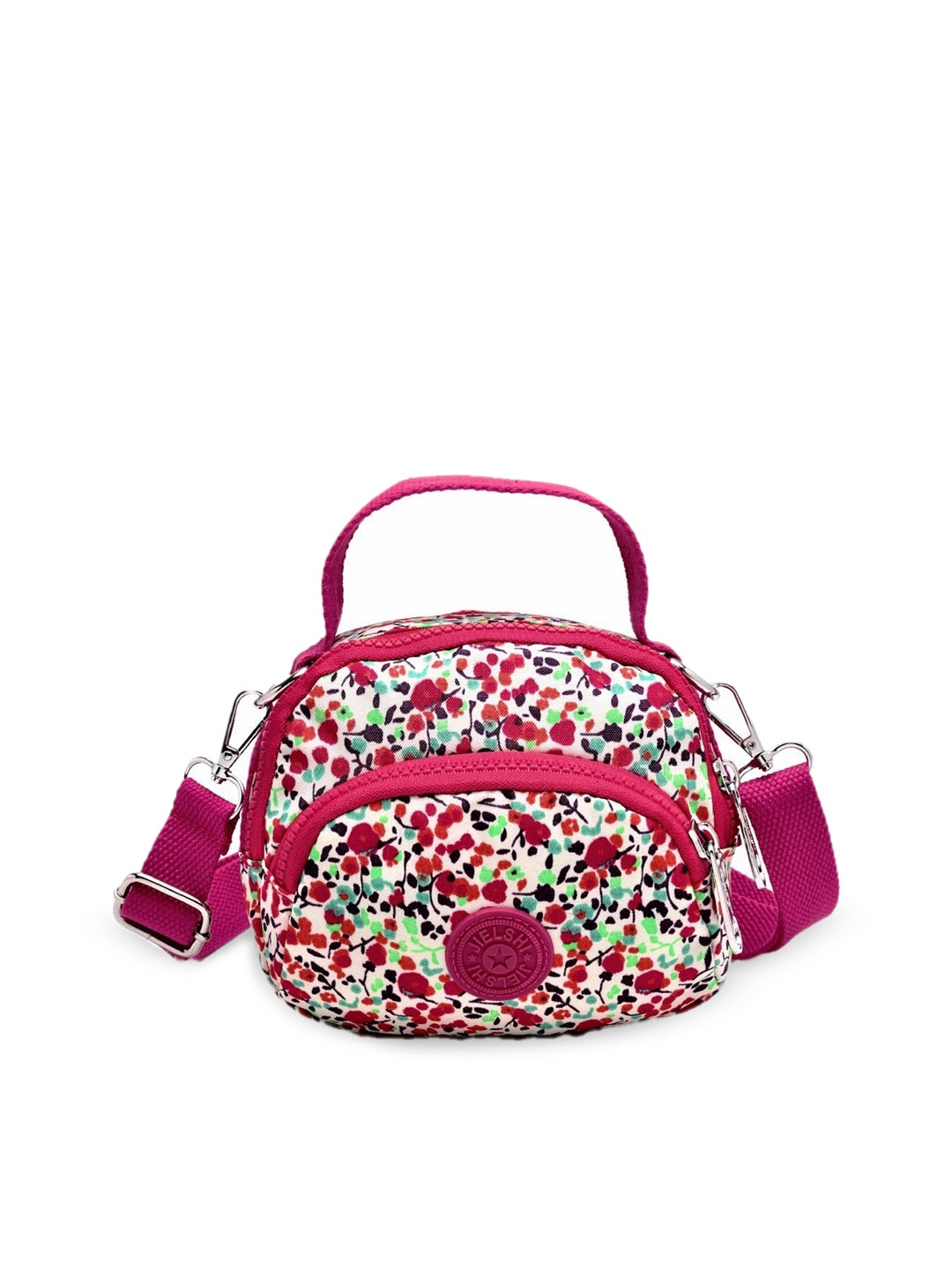 

Diva Dale Women White & Red Floral Structured Synthetic Handbag