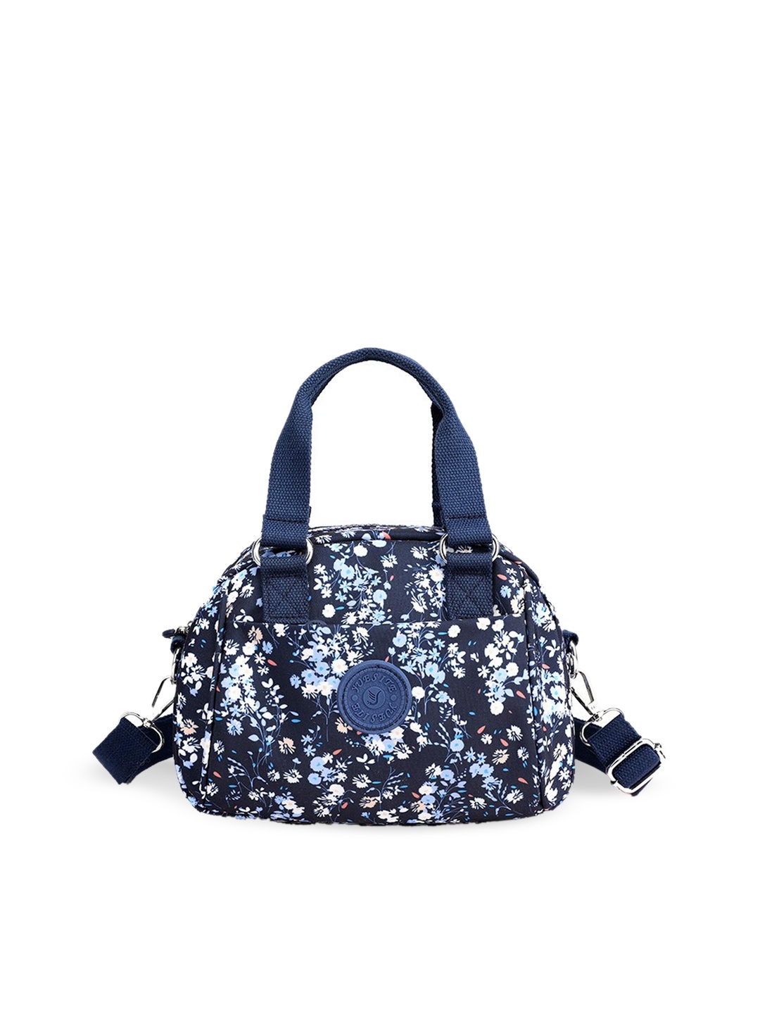 

Diva Dale Women Navy Blue & white Floral Printed Structured Synthetic Handbag