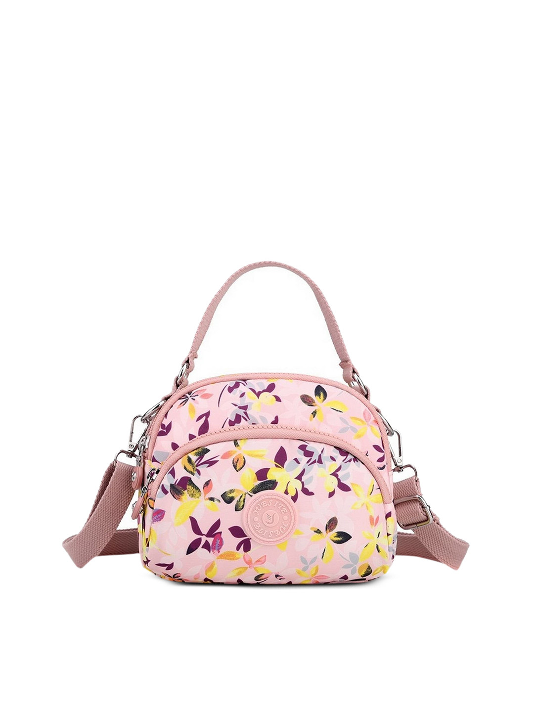 

Diva Dale Women Pink & Purple Floral Printed Synthetic Handbag
