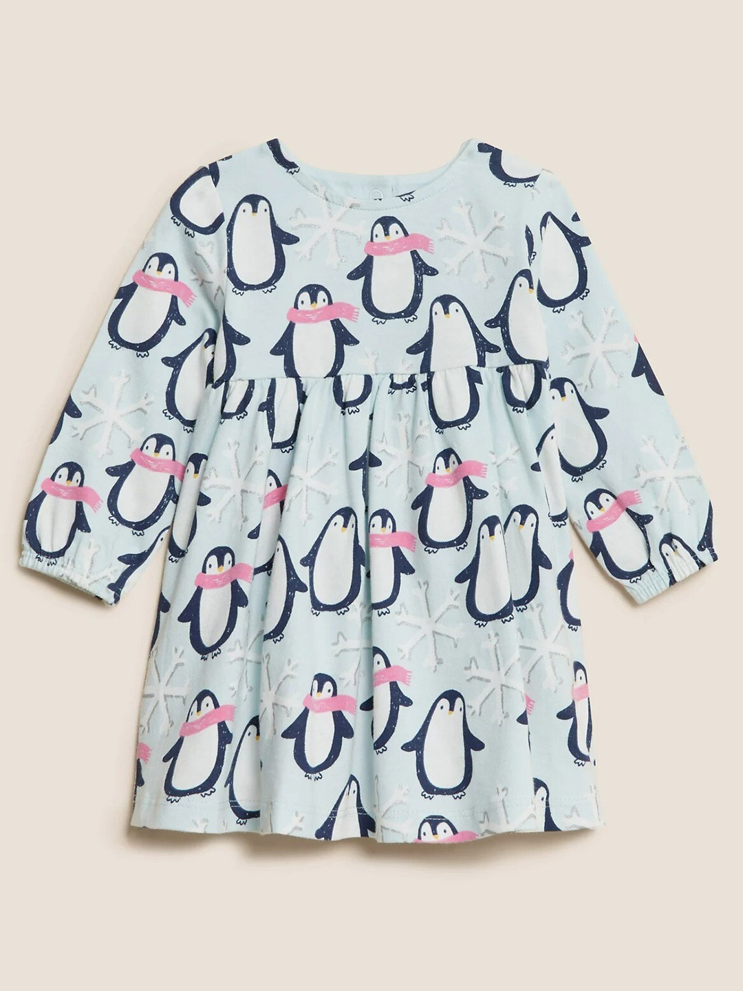 

Marks & Spencer Girls Blue Printed A-Line Dress