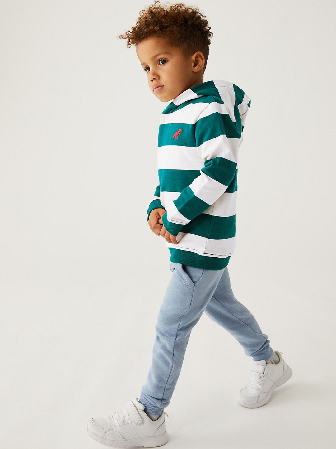 

Marks & Spencer Boys Green Striped Lightweight Bomber Jacket