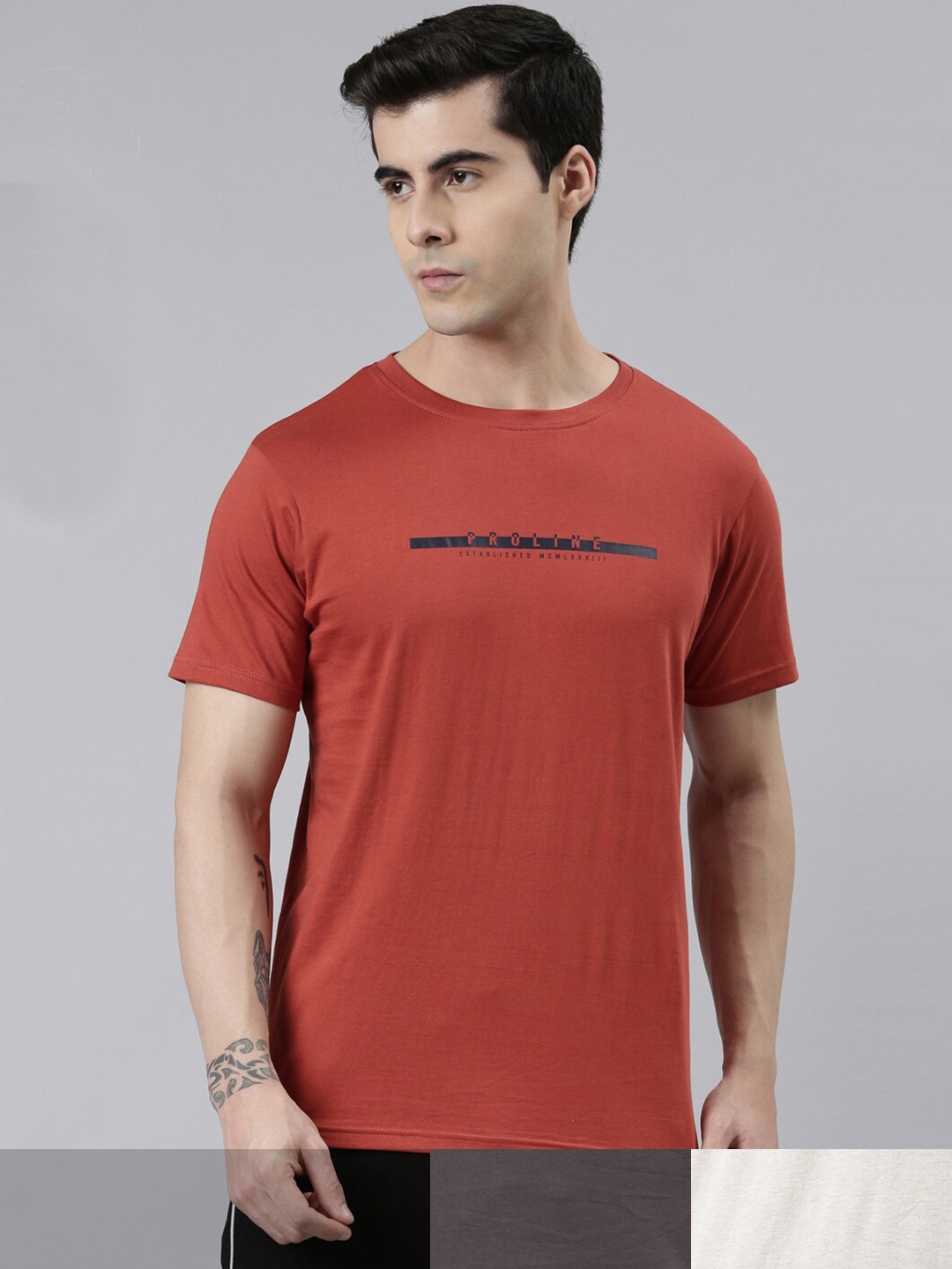 

Proline Active Men Multicoloured 3 Everfresh T-shirt, Multi