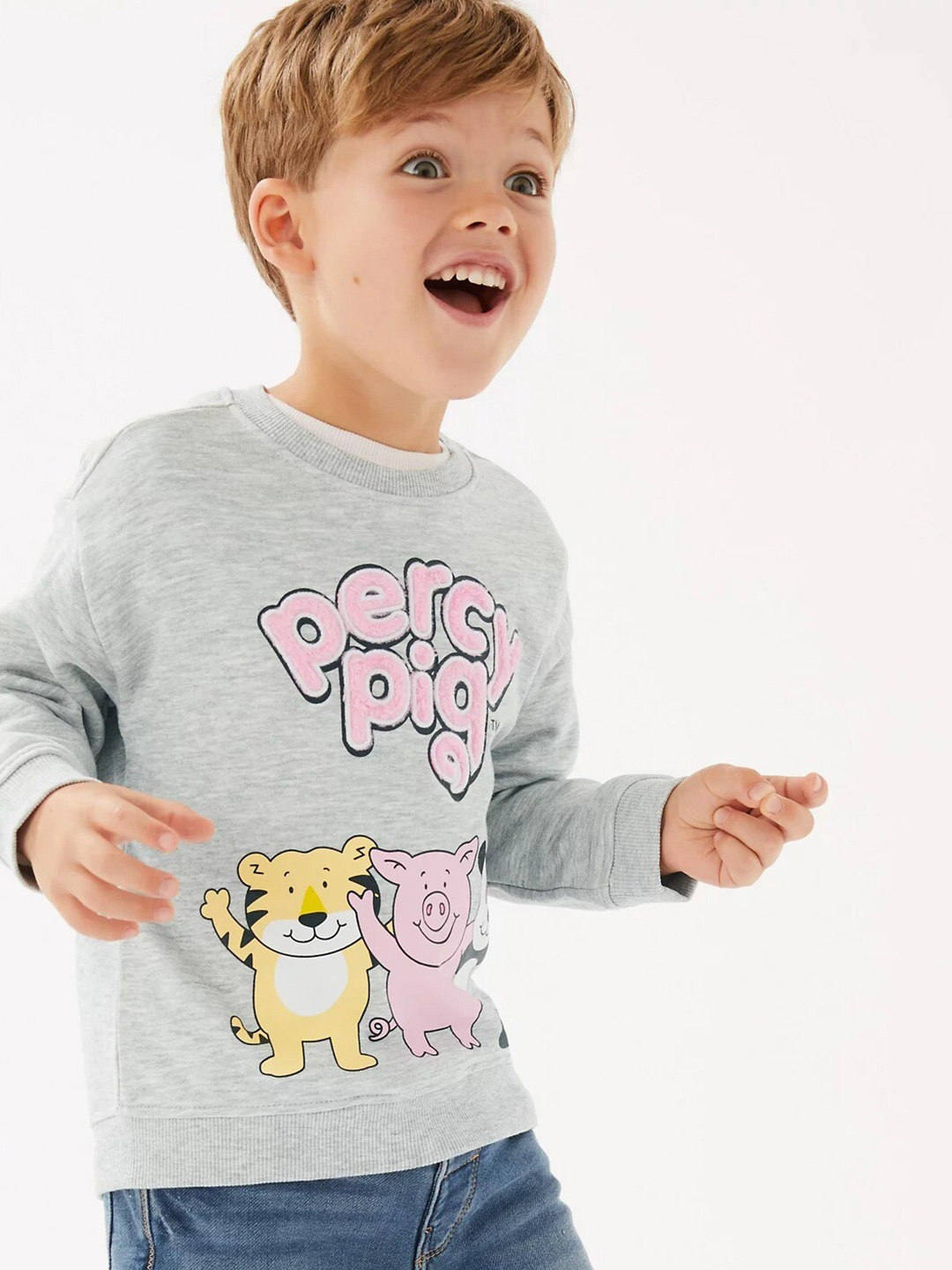 

Marks & Spencer Boys Grey Printed Sweatshirt