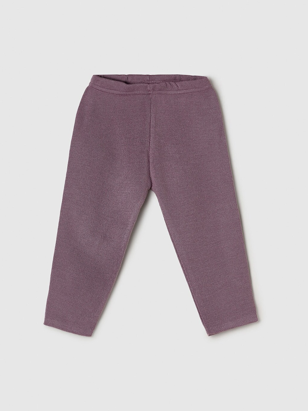 

max Infant Girls Lavender-Colored Solid Track Pant