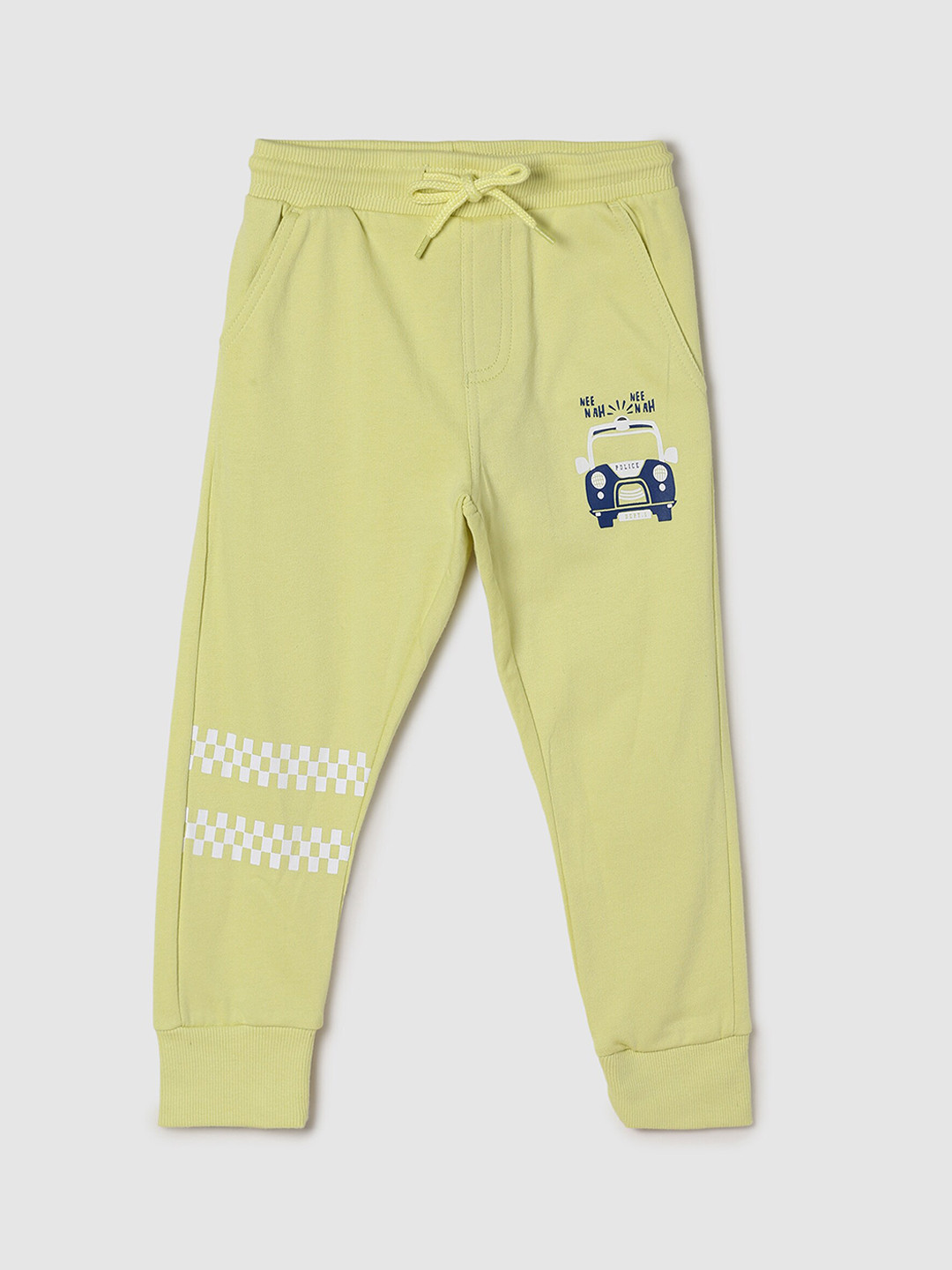 

max Boys Yellow Solid Pure Cotton Joggers