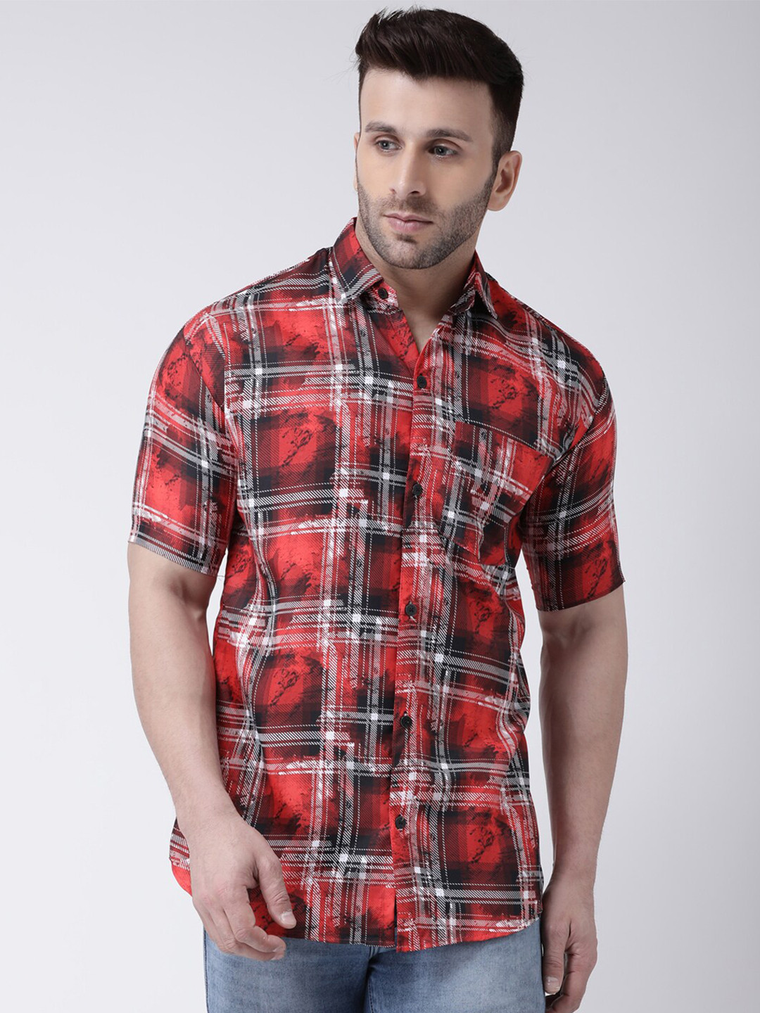 

RIAG Men Multicoloured Tartan Checked Casual Shirt, Multi