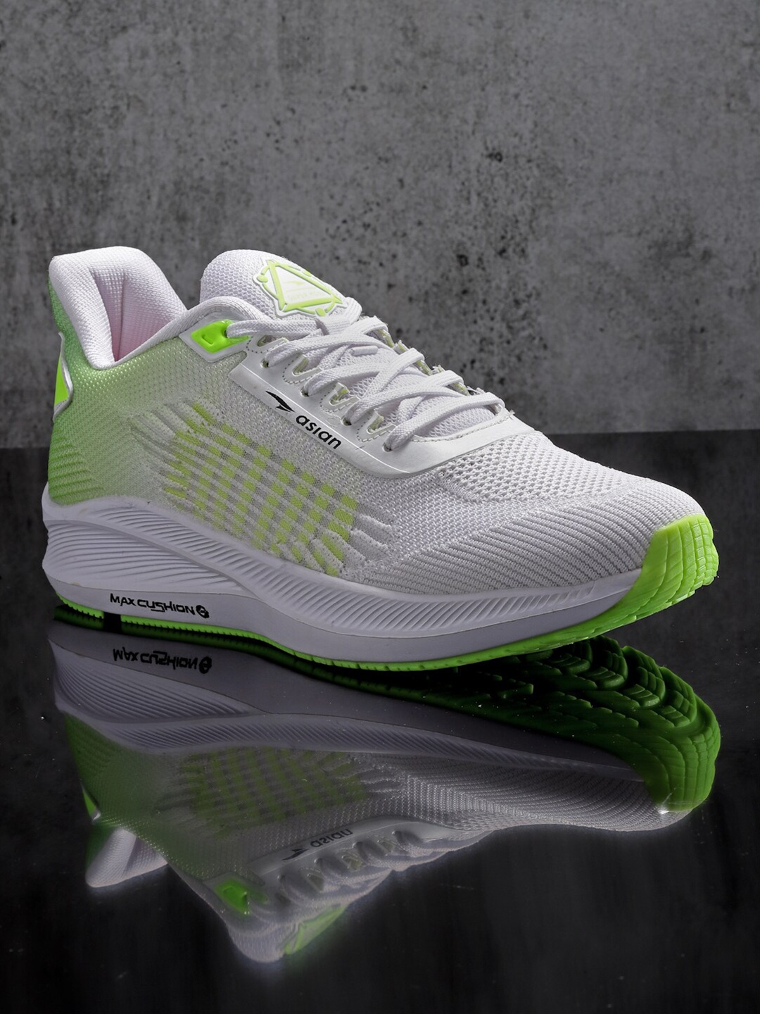 

ASIAN Men White Mesh Lace-Ups Running Non-Marking Sports Shoes