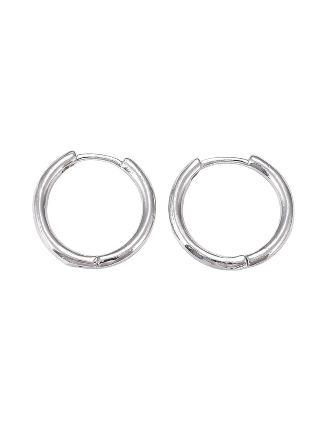 

Mueras Women Silver-Toned Contemporary Hoop Earrings