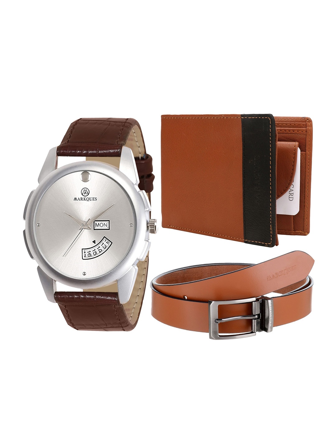 

MARKQUES Men Brown Solid Accessory Gift Set STV-770907-TRB-0401-EXE-04