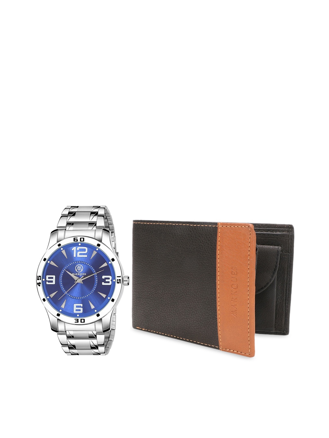 

MARKQUES Men Silver-Toned Solid Accessory Gift Set