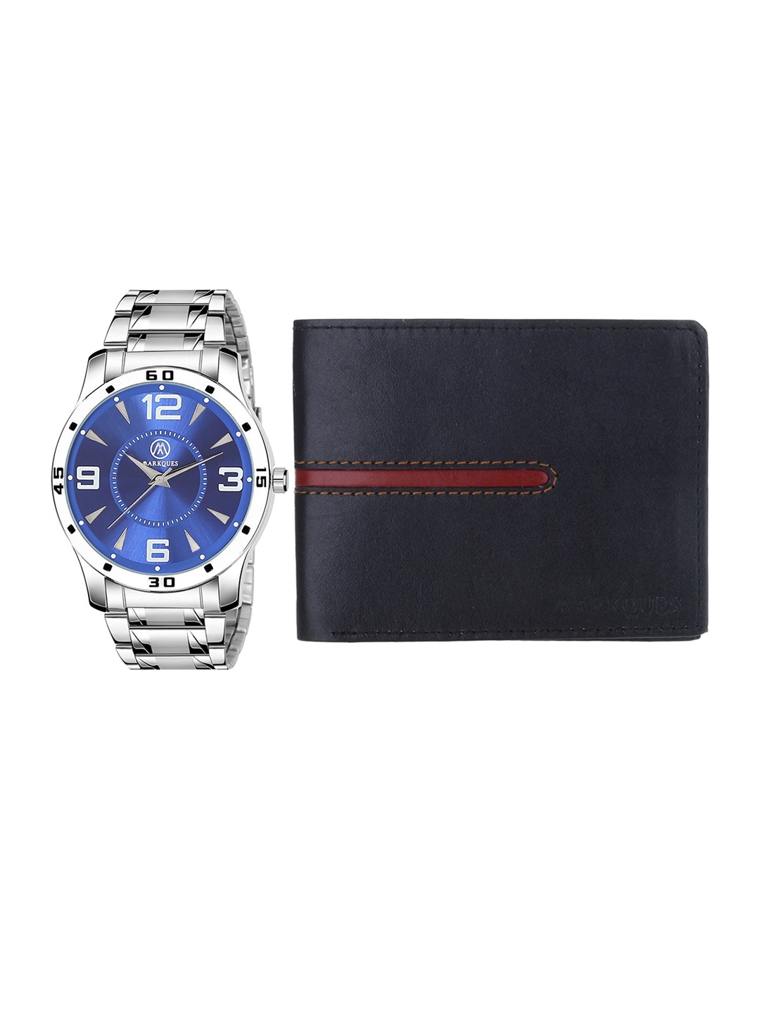 

MARKQUES Men Silver-Toned Solid Accessory Gift Set