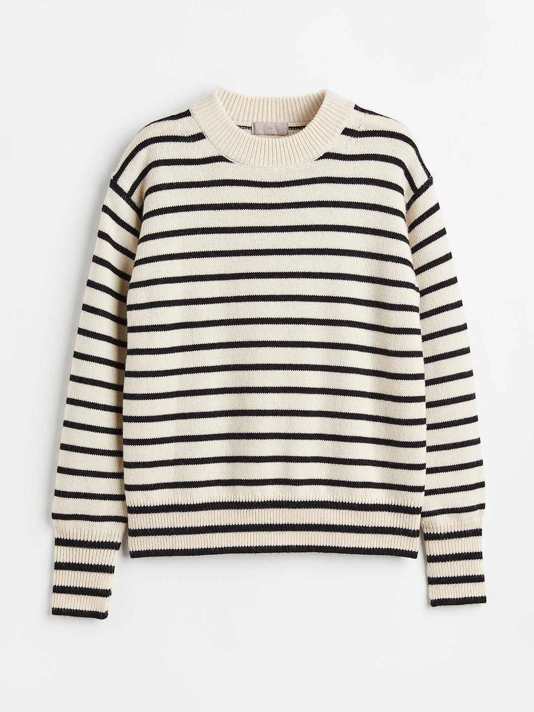 

H&M Women White & Black Knitted Jumper