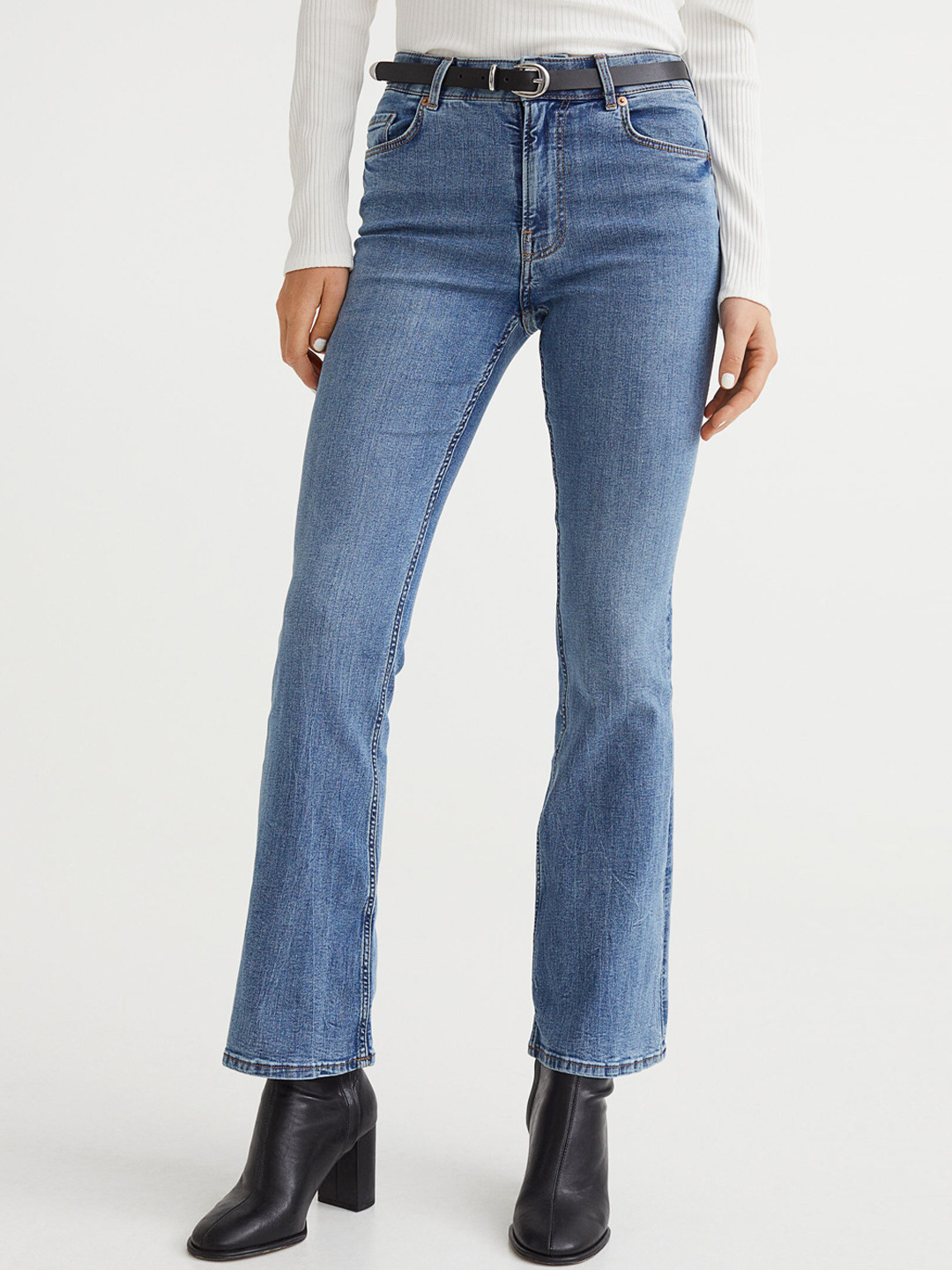 

H&M Women Blue Flared High Jeans