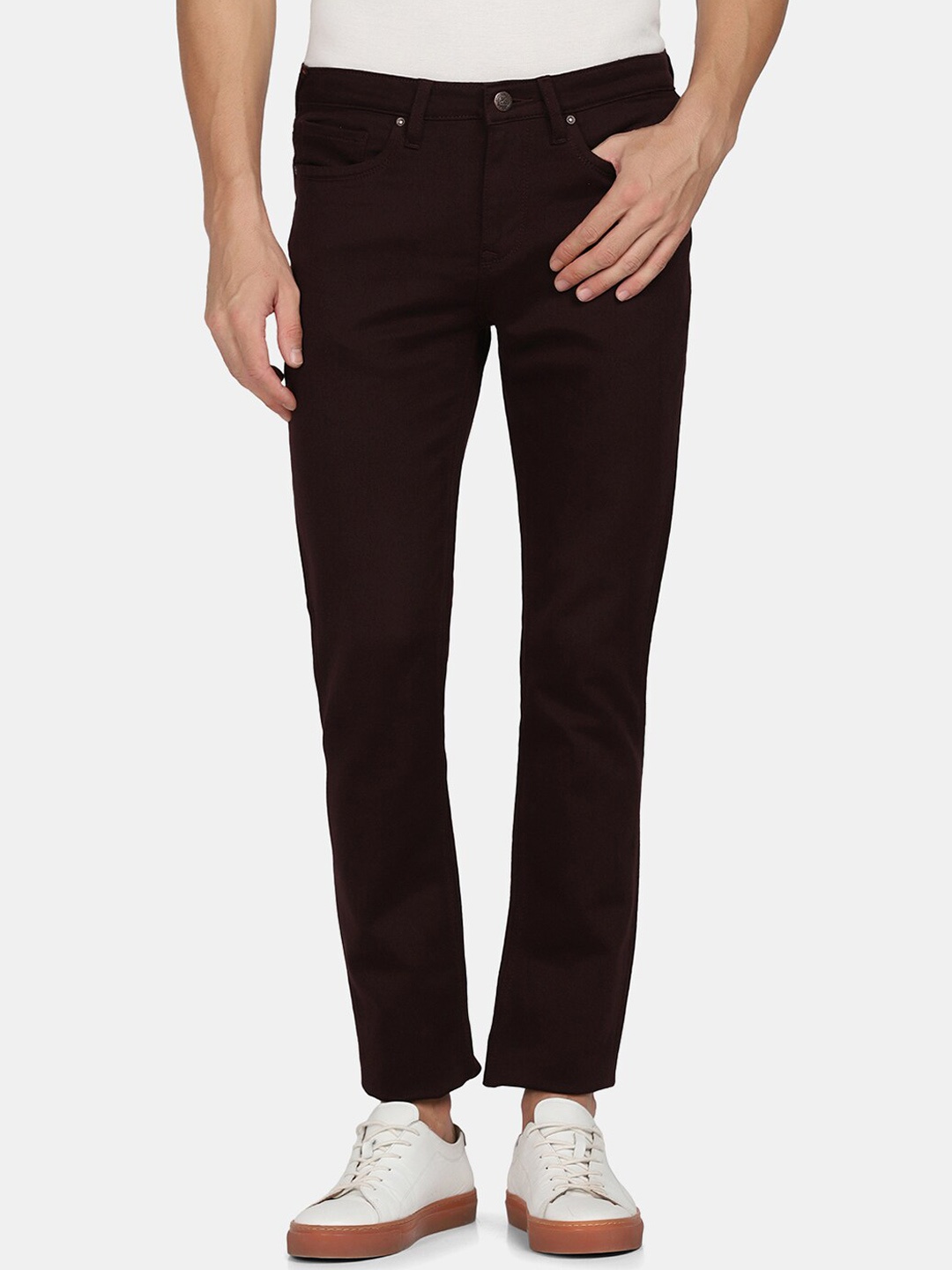 

Blackberrys Men Maroon Clean Look Super Skinny Fit Low-Rise Jeans