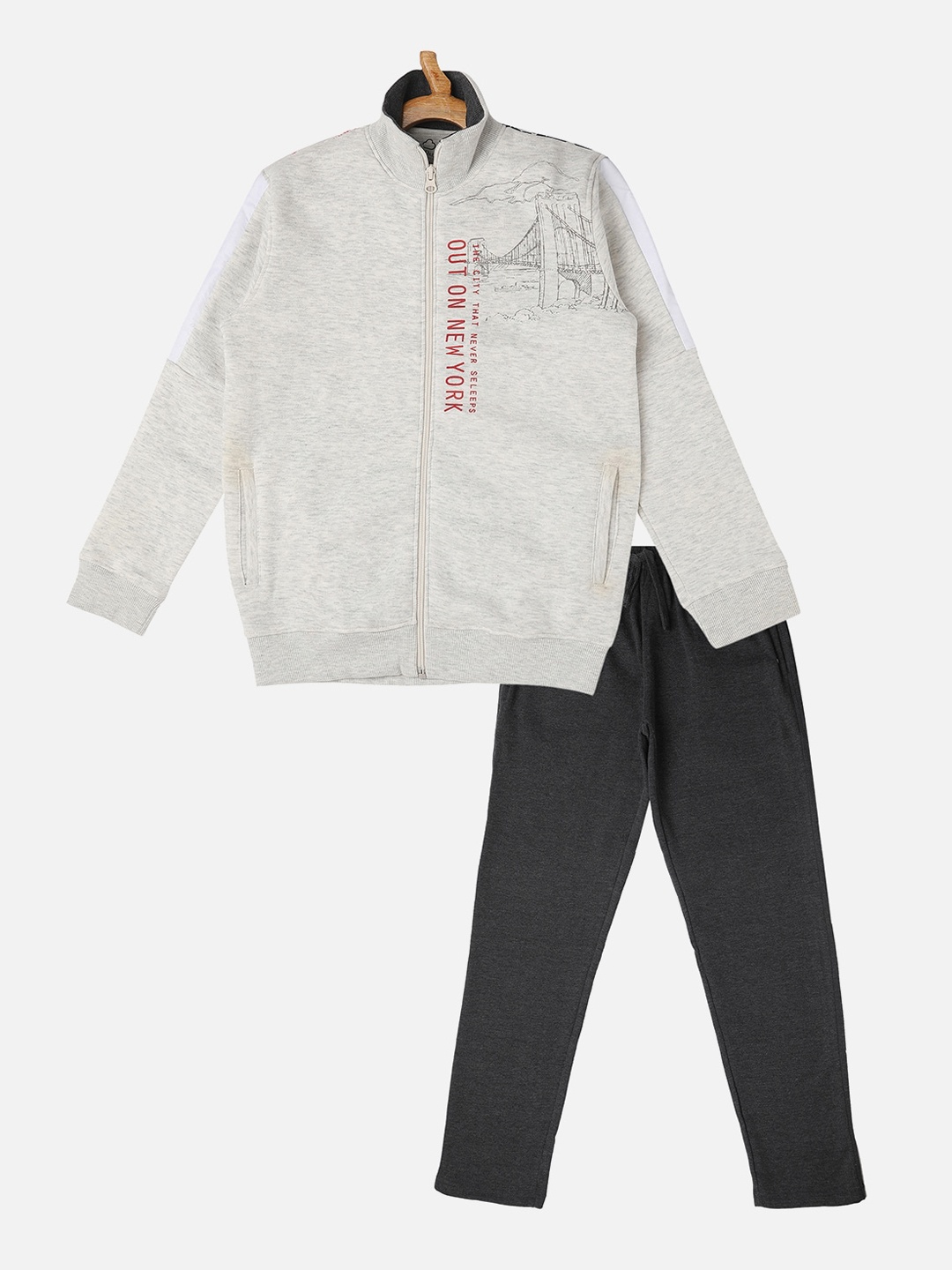 

Sweet Dreams Boys Printed Tracksuit, White