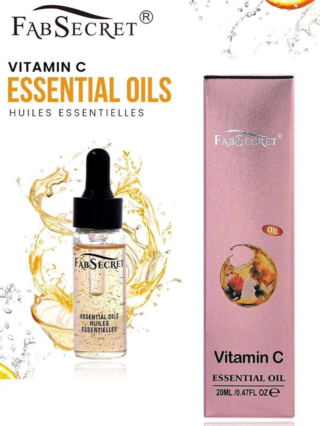 

Fabsecret Vitamin C Natural Skin Whitening & Brightening Face Serum 20 ML, Transparent
