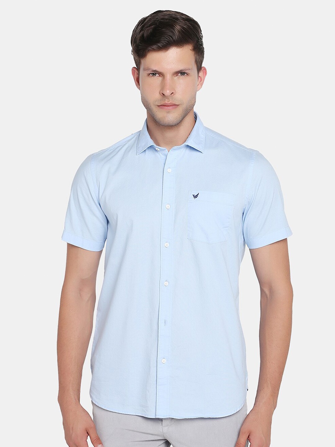 

Blackberrys Men Blue Slim Fit Pure Cotton Casual Shirt