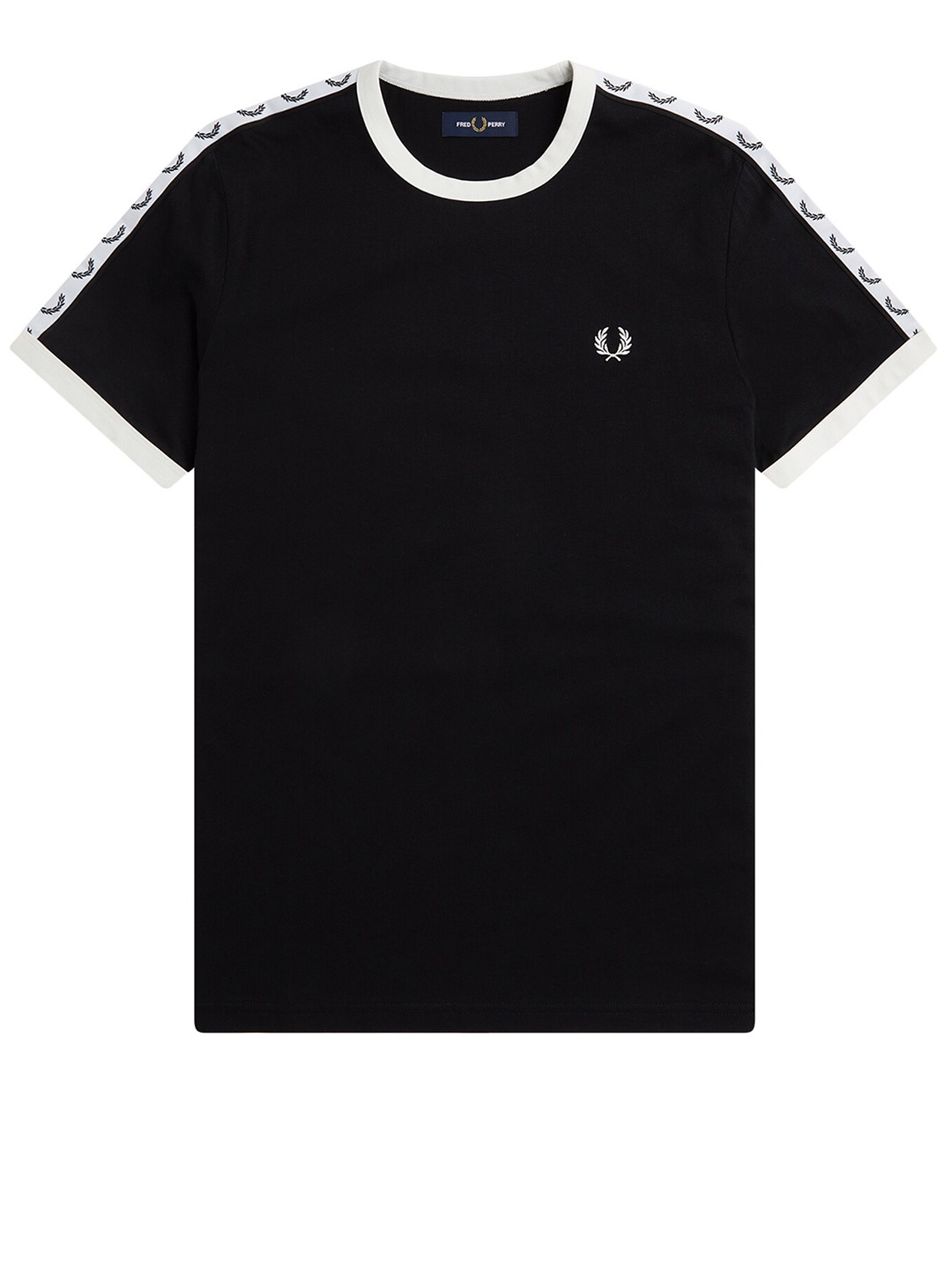 

Fred Perry Men Black Solid Cotton T-shirt