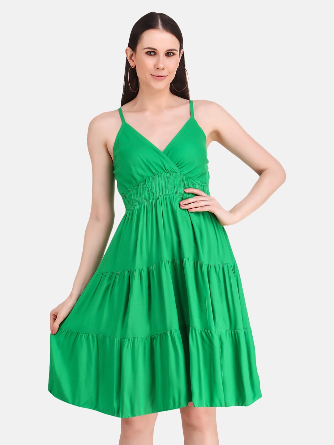 

Aawari Women Green A-Line Dress