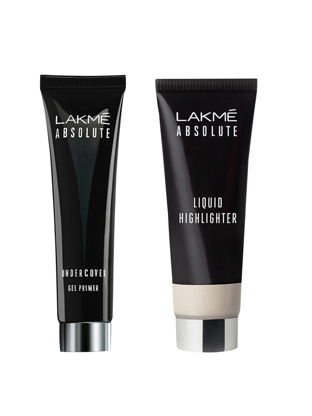 

Lakme Set of Absolute Liquid Highlighter Ivory & Under Cover Gel Face Primer 30g, Black
