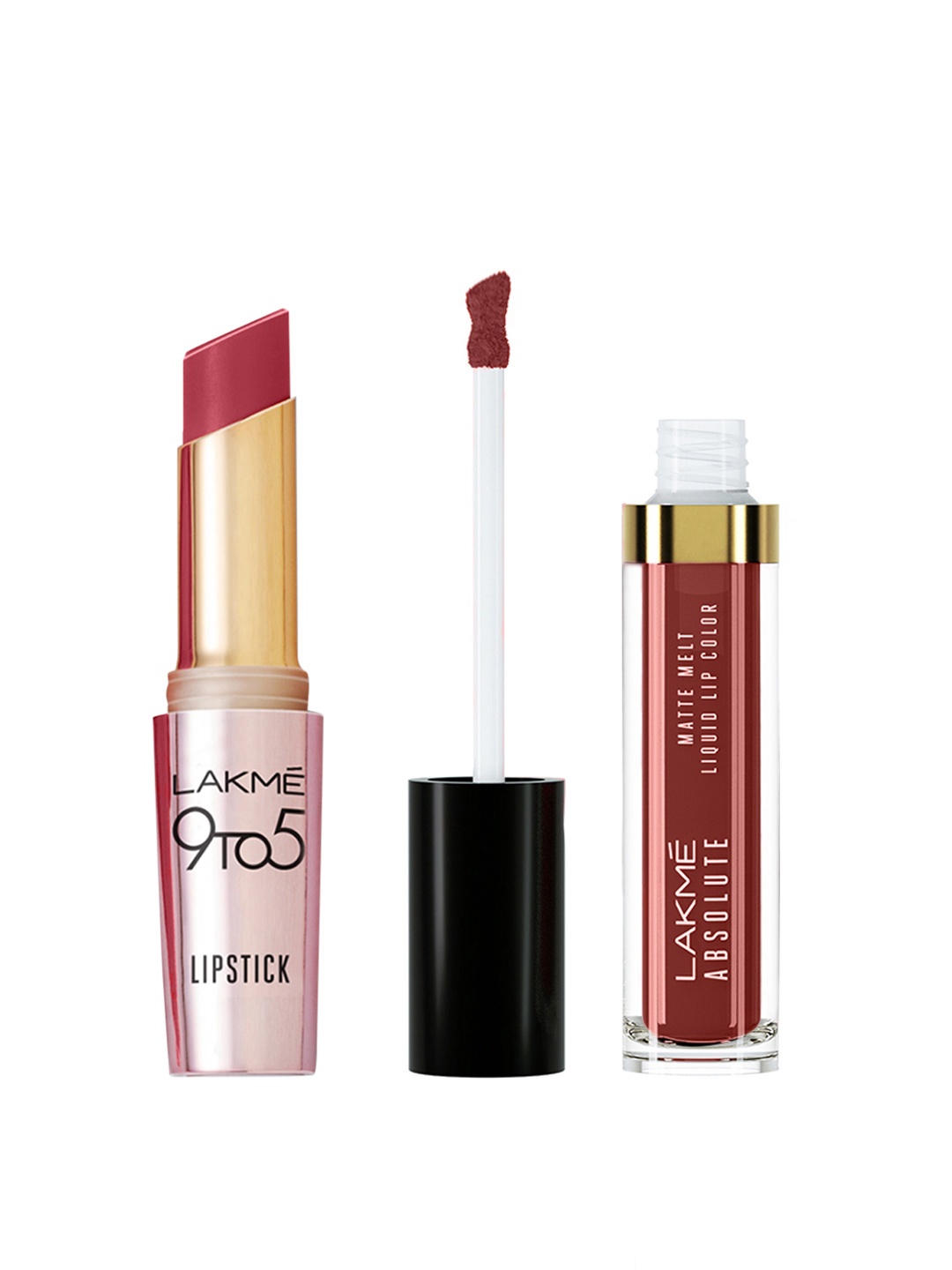 

Lakme 9 to 5 Primer+Matte-Rosy Sunday & Absolute Matte Melt Liquid Lip Color-Mocha Shot, Brown