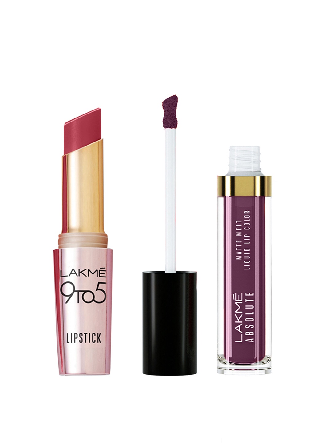 

Lakme 9 to 5 Primer+Matte-Rosy Sunday & Absolute Matte Melt Liquid Lip Color-Wine N Dine, Burgundy