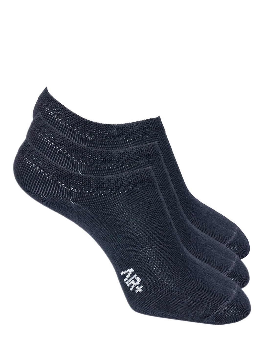 

Red Tape Men Black Pack Of 3 Solid Shoe Liners Socks