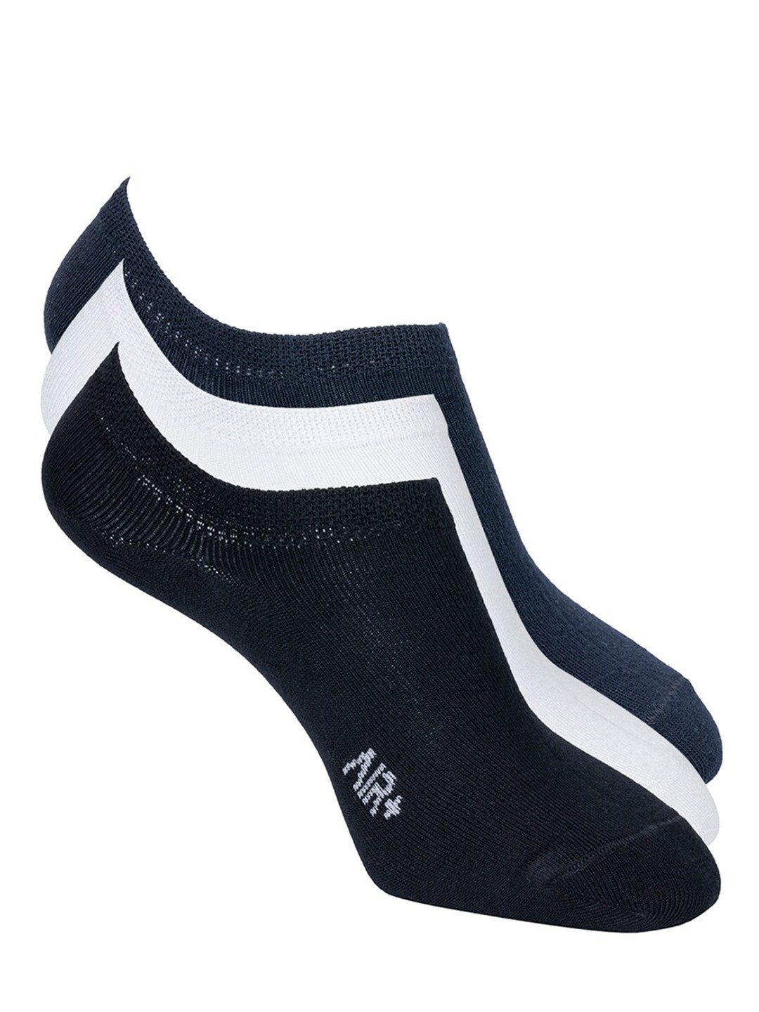 

Red Tape Men Pack Of 3 Solid Shoe Liners Socks, Black