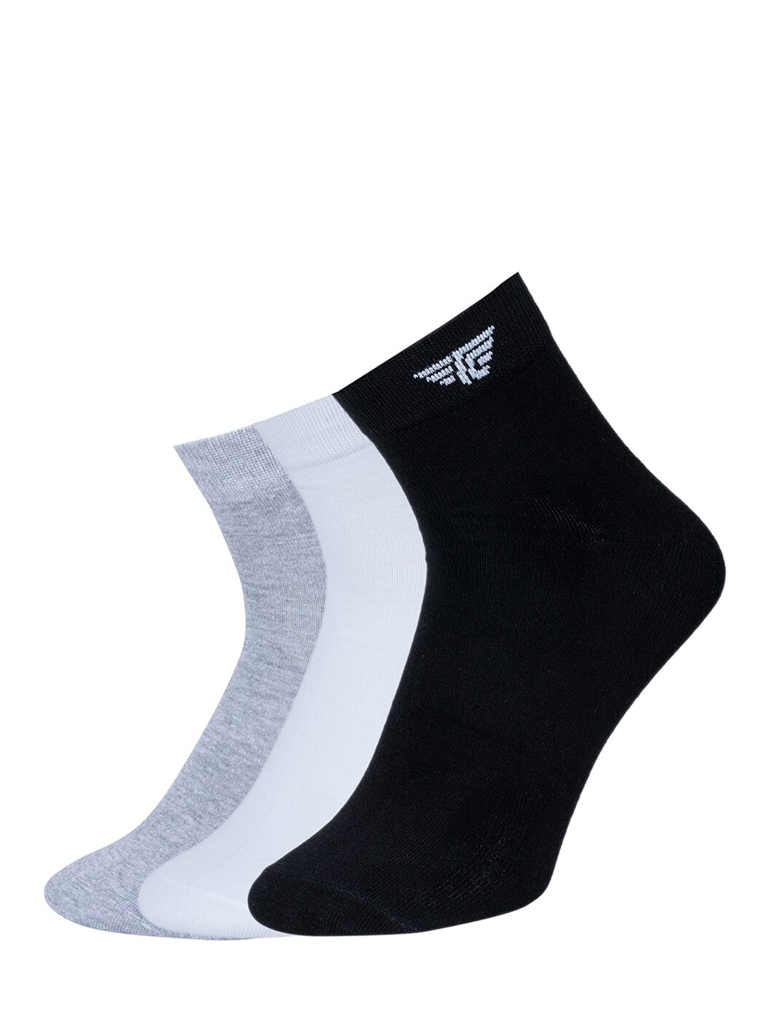 

Red Tape Men Pack Of 3 Black & Grey Ankle Length Socks